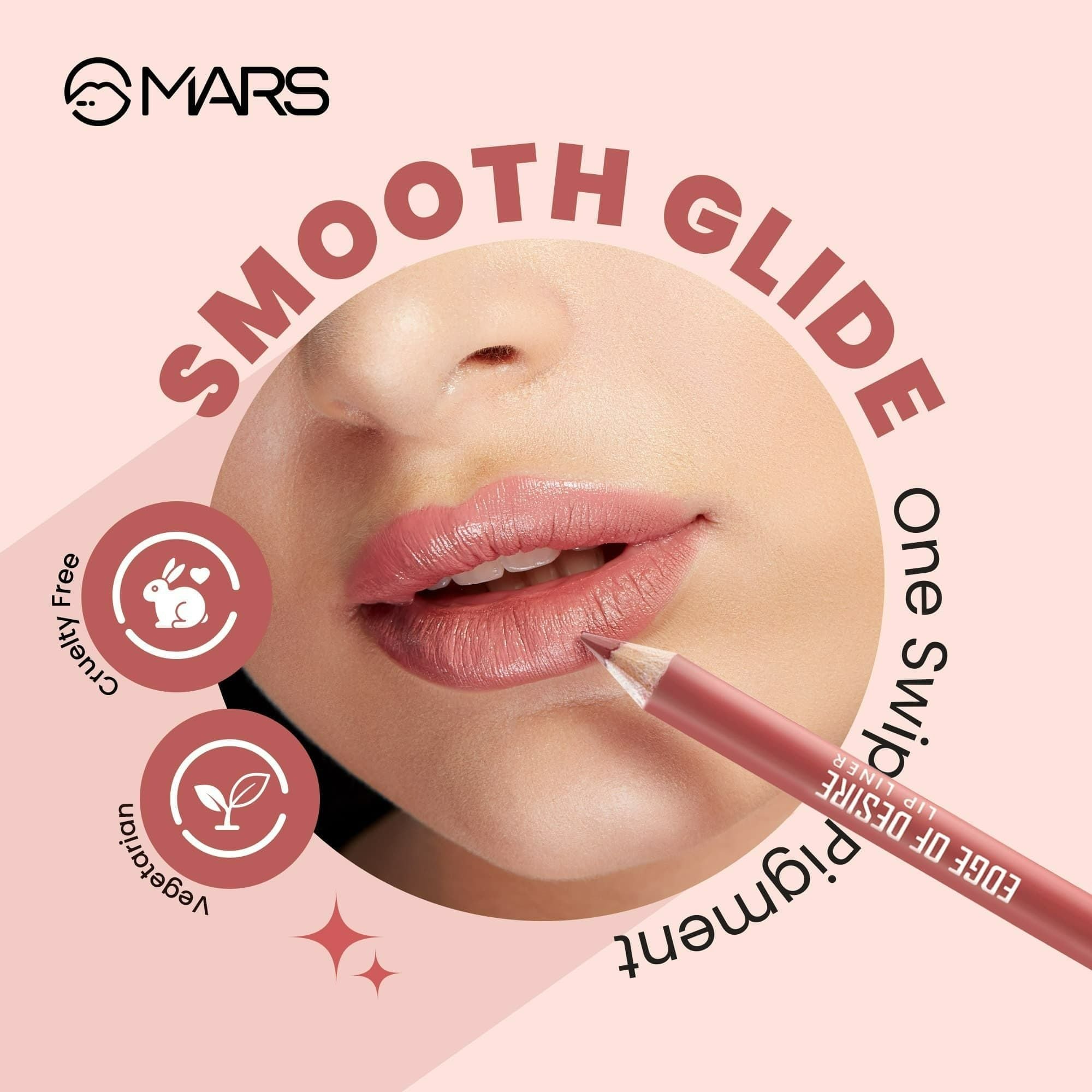 MARS Cosmetics Edge of Desire Lip Liner With Holder - Set A