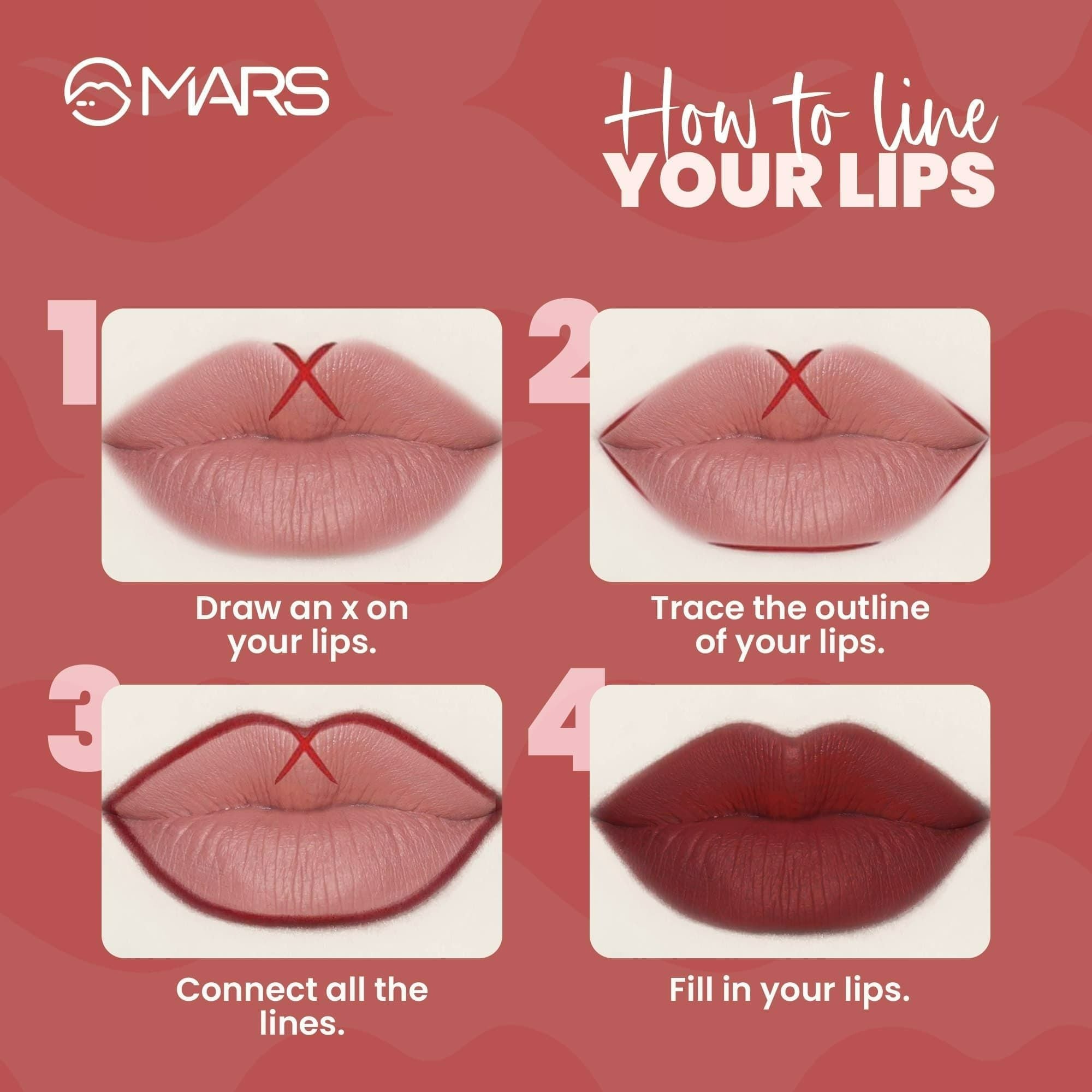 MARS Cosmetics Edge of Desire Lip Liner With Holder - Set A