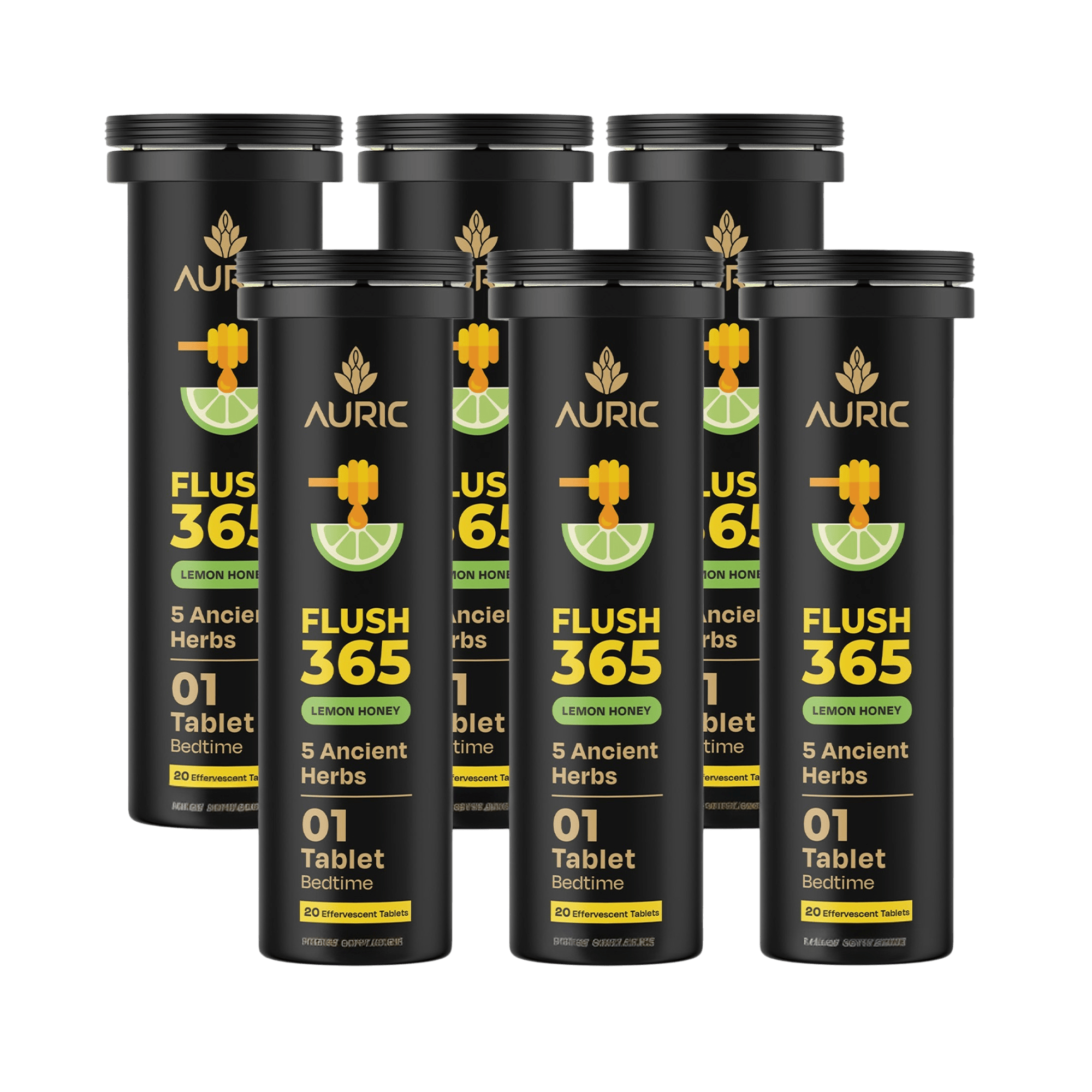 Auric Flush365 Tablets | Honey Lemon Flavour