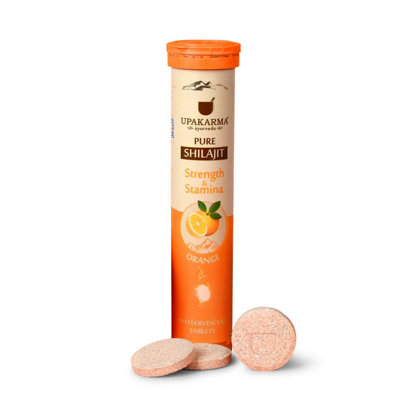 Upakarma Ayurveda Pure Sj Effervescent Tablets - Orange -20 tabs