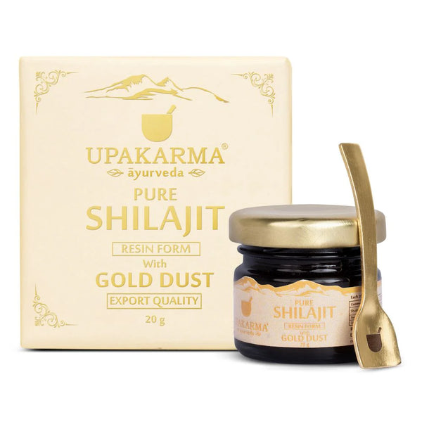 Upakarma Ayurveda Pure Shilajit Resin with Gold Dust