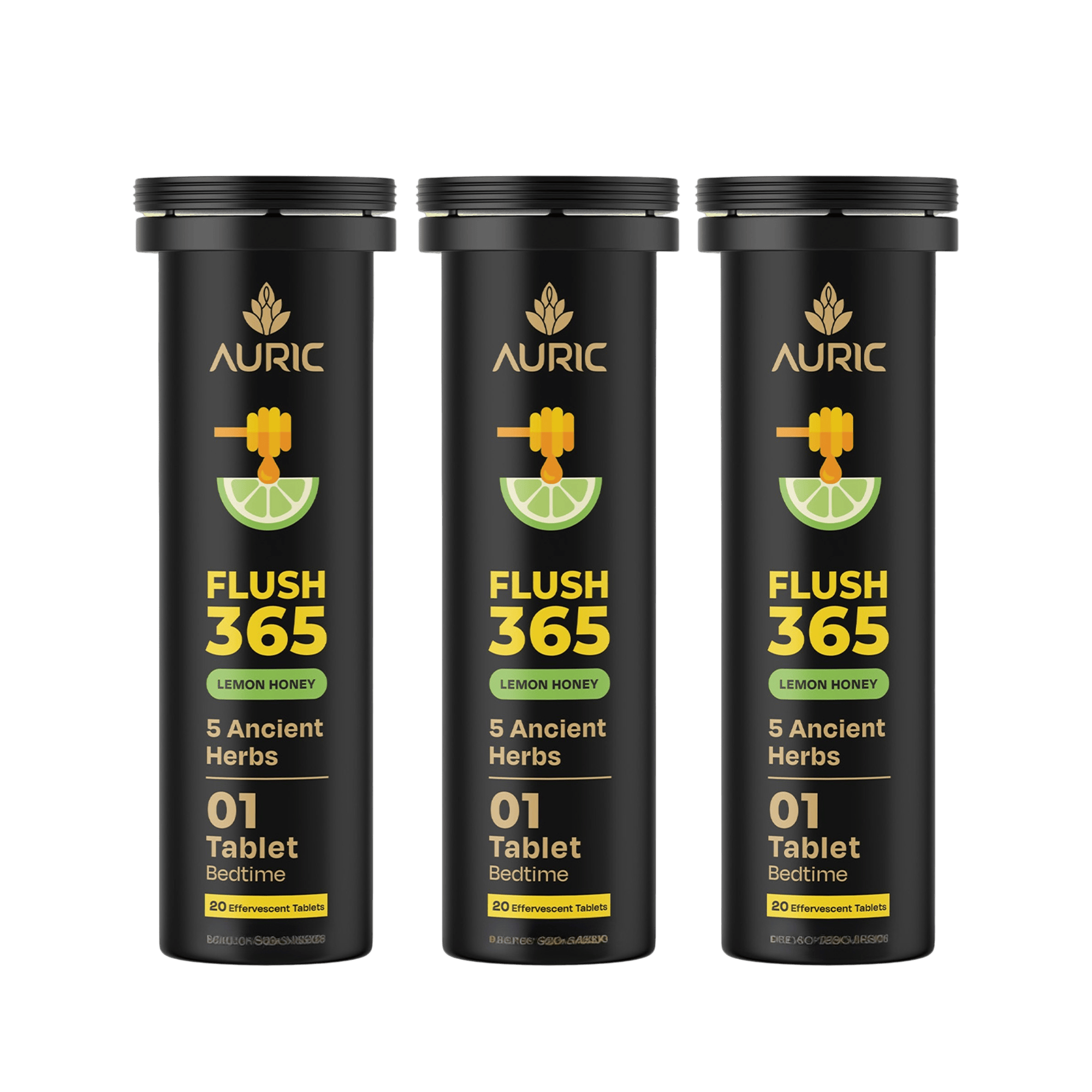 Auric Flush365 Tablets | Honey Lemon Flavour