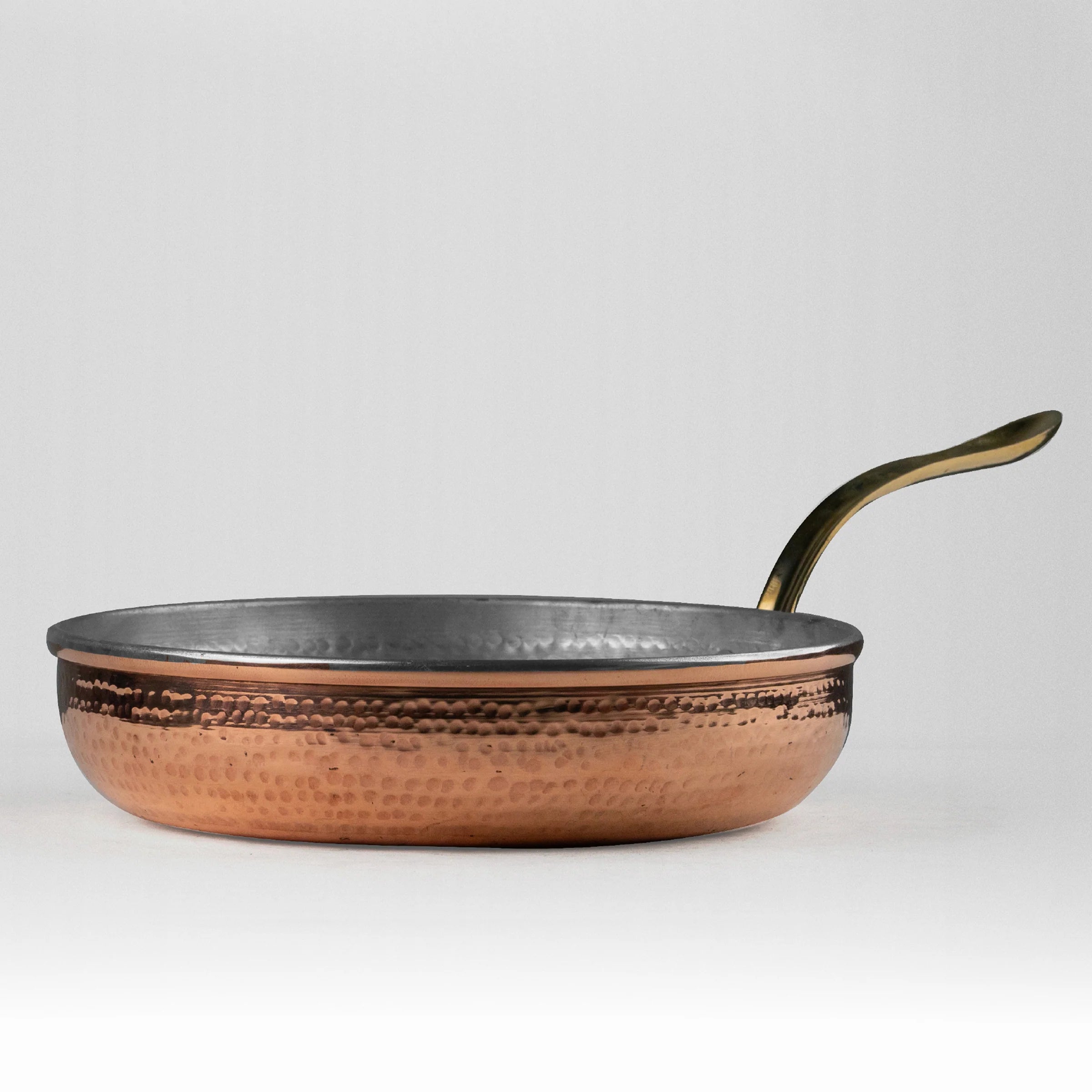 Health Smith Pure Copper Saute Pan for Cooking – Tin Coated (Kalai)