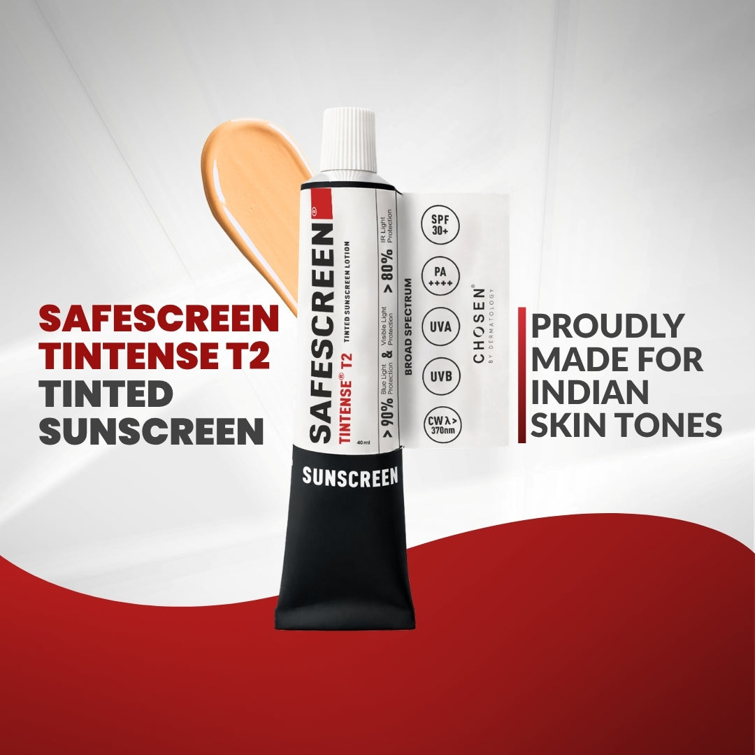 Chosen Tintense Buff Shade Tinted Mineral Sunscreen SPF 50+ Pa++++ 8-Hour Water Resistance, No White Cast