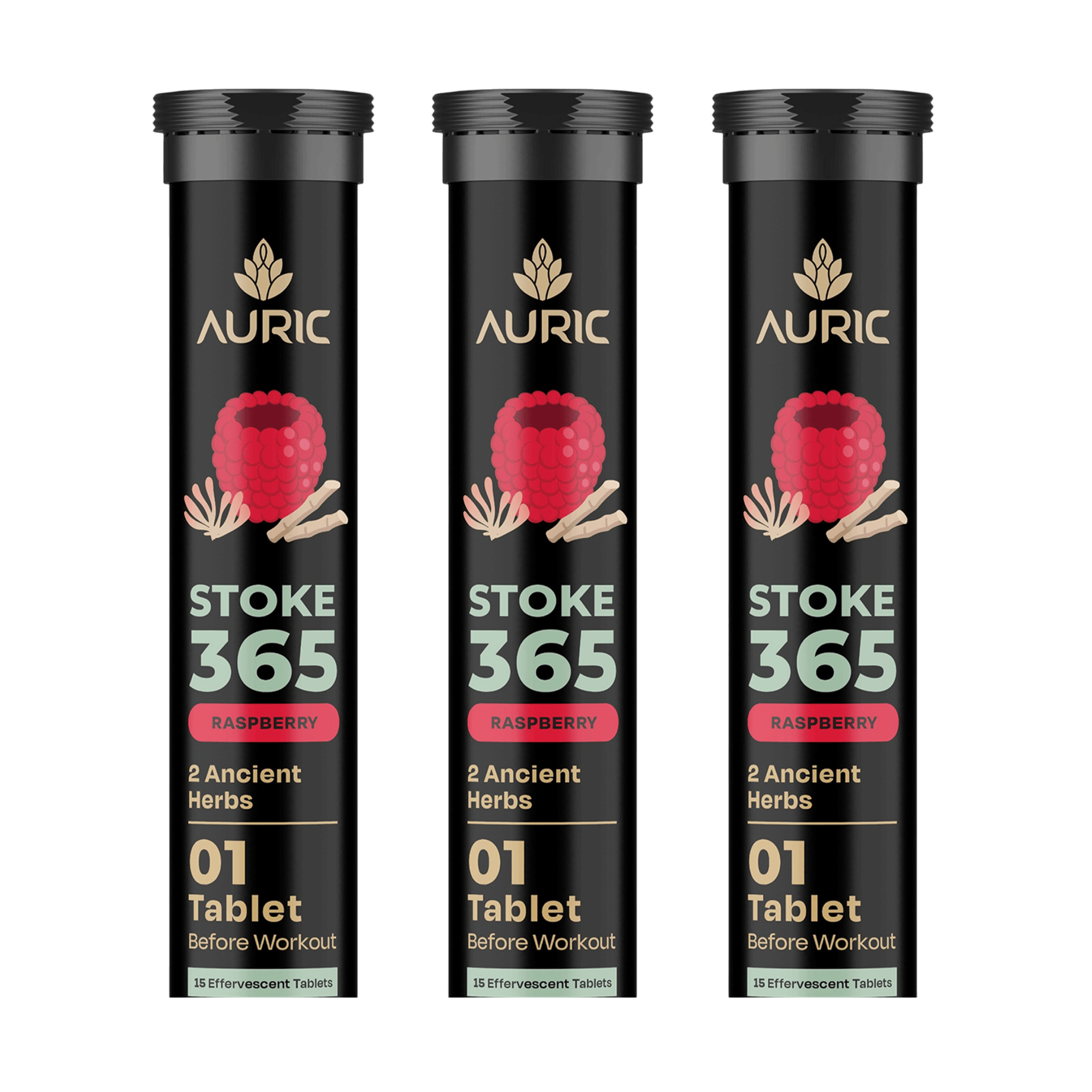Auric STOKE365 Effervescent Tablets | Raspberry Flavour