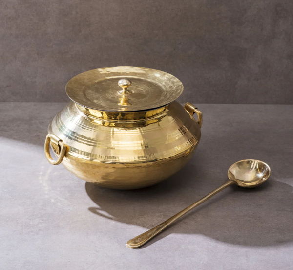 P-TAL Brass Indian Style Wok And Laddle