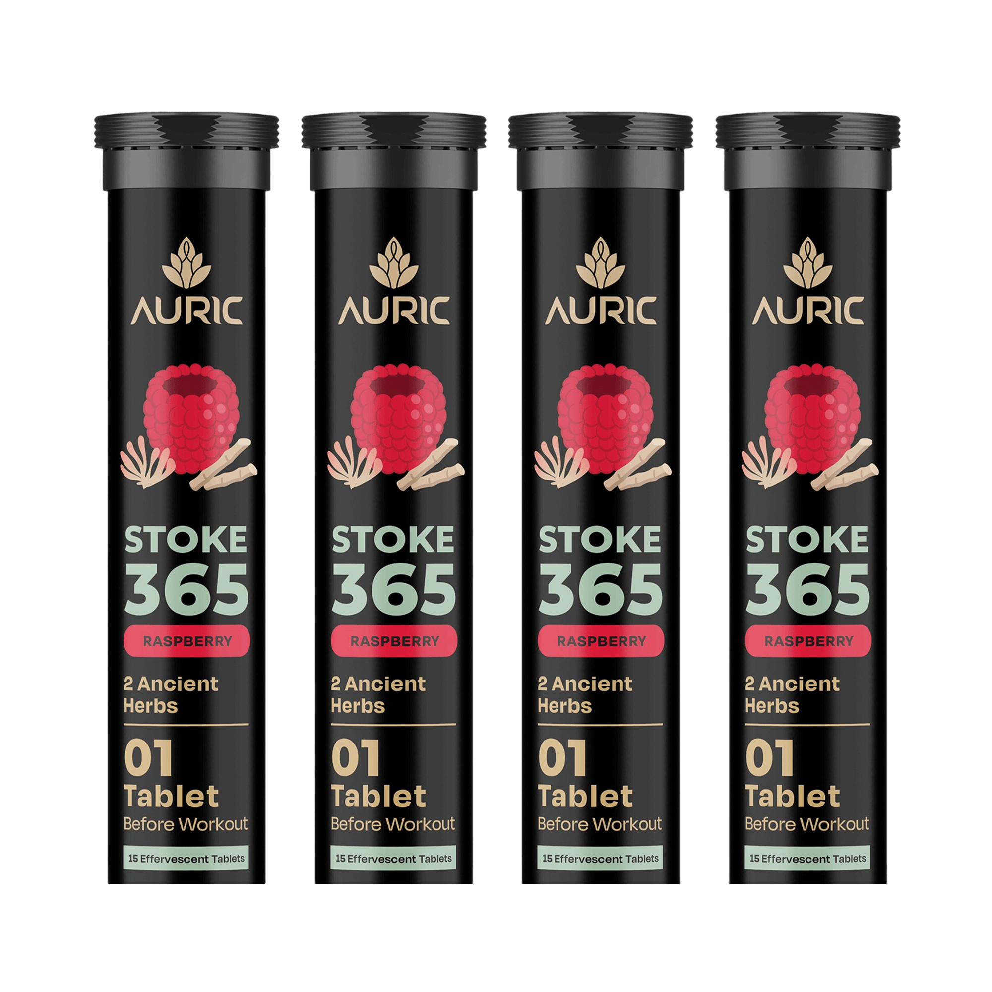 Auric STOKE365 Effervescent Tablets | Raspberry Flavour