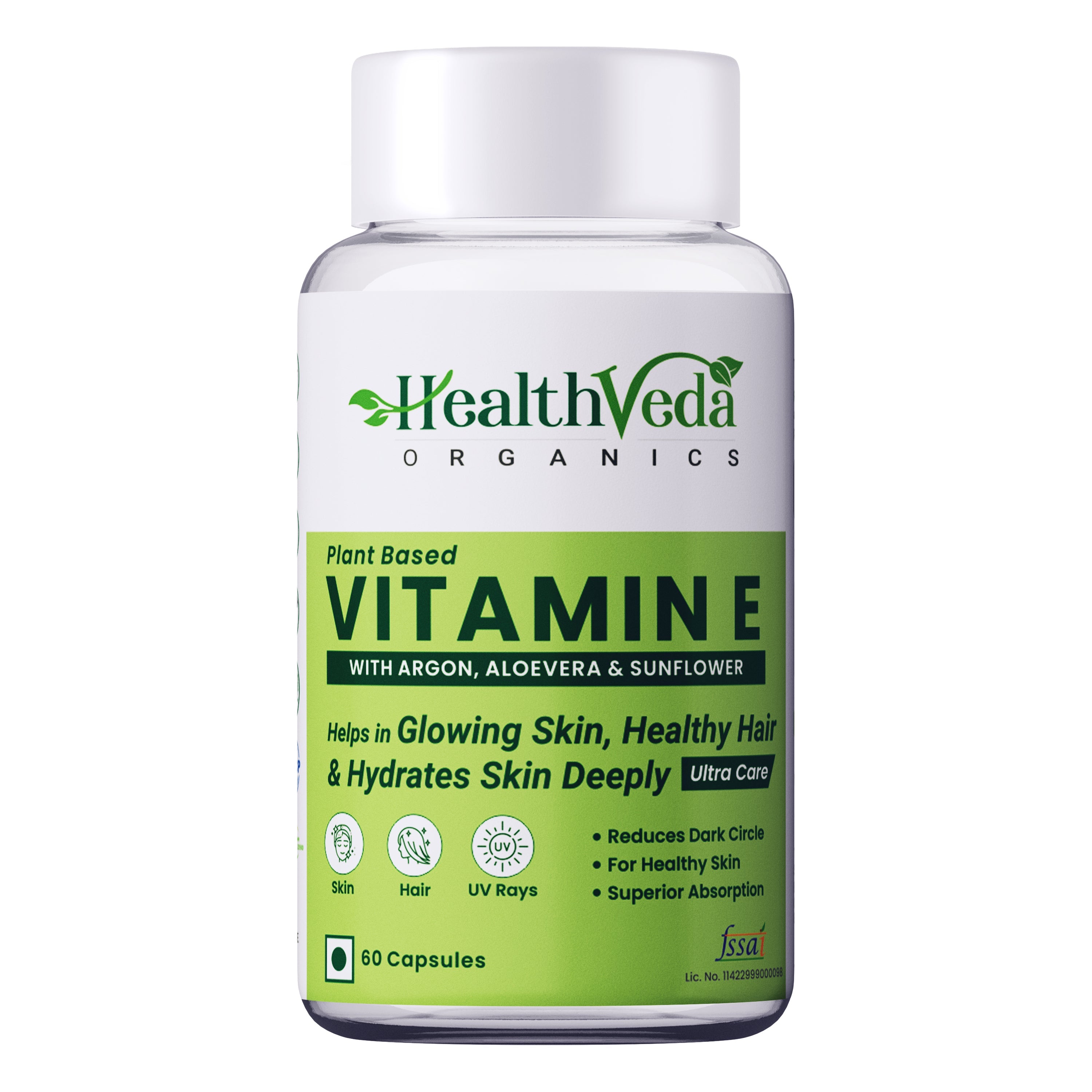 Health Veda Organics Vitamin E Capsules
