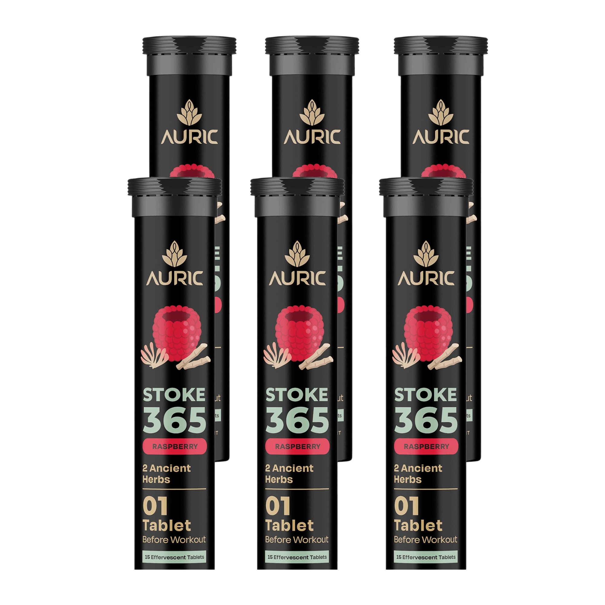 Auric STOKE365 Effervescent Tablets | Raspberry Flavour