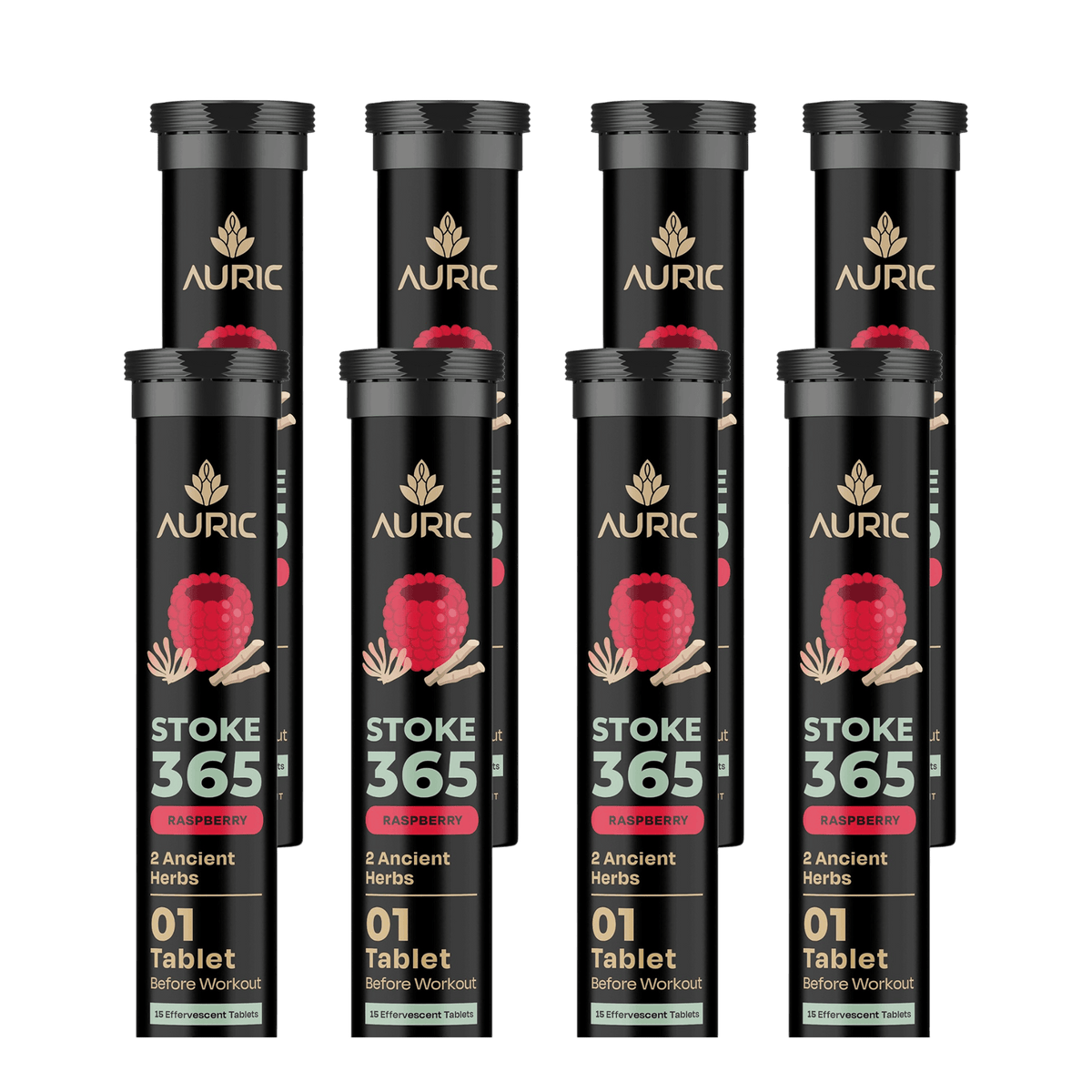 Auric STOKE365 Effervescent Tablets | Raspberry Flavour