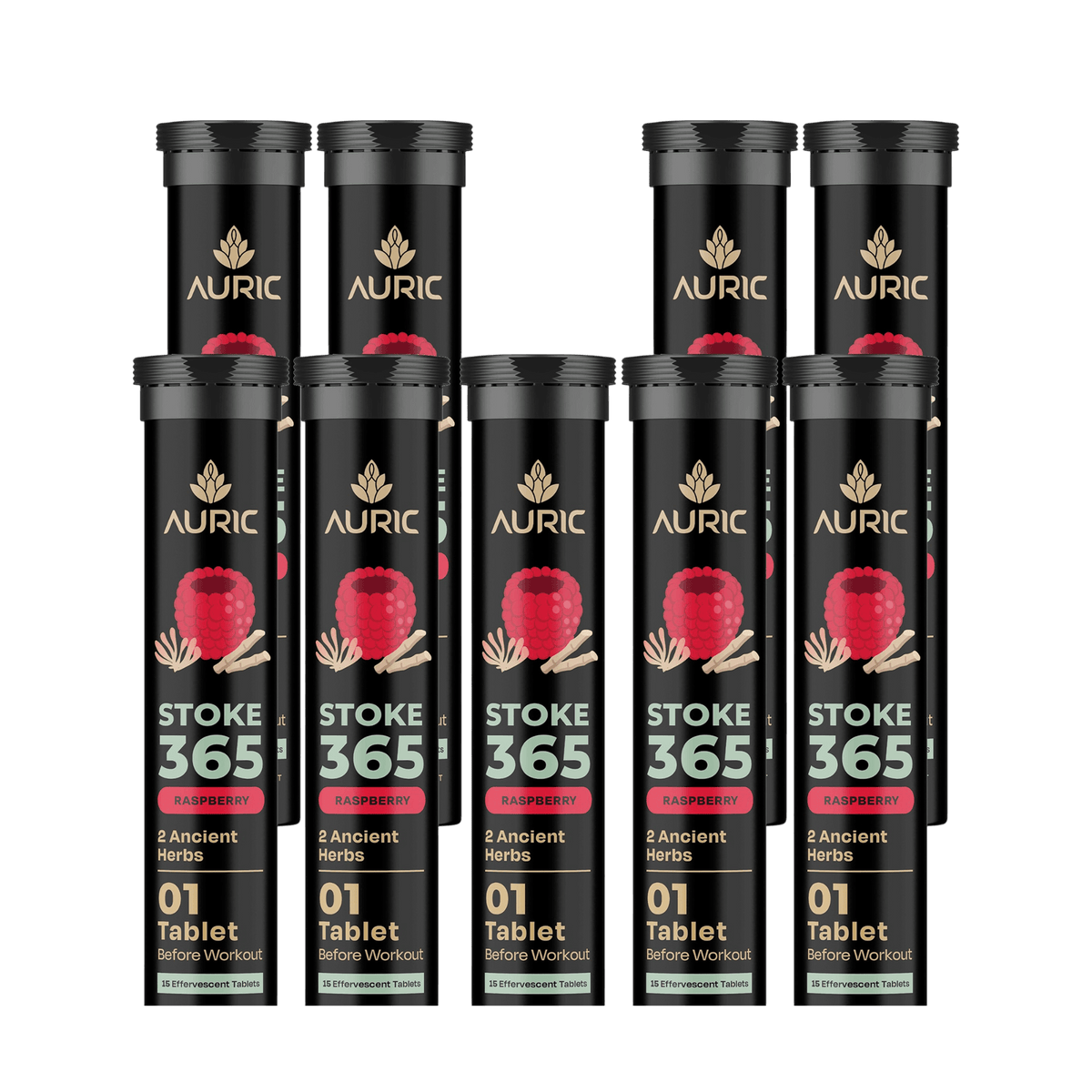 Auric STOKE365 Effervescent Tablets | Raspberry Flavour