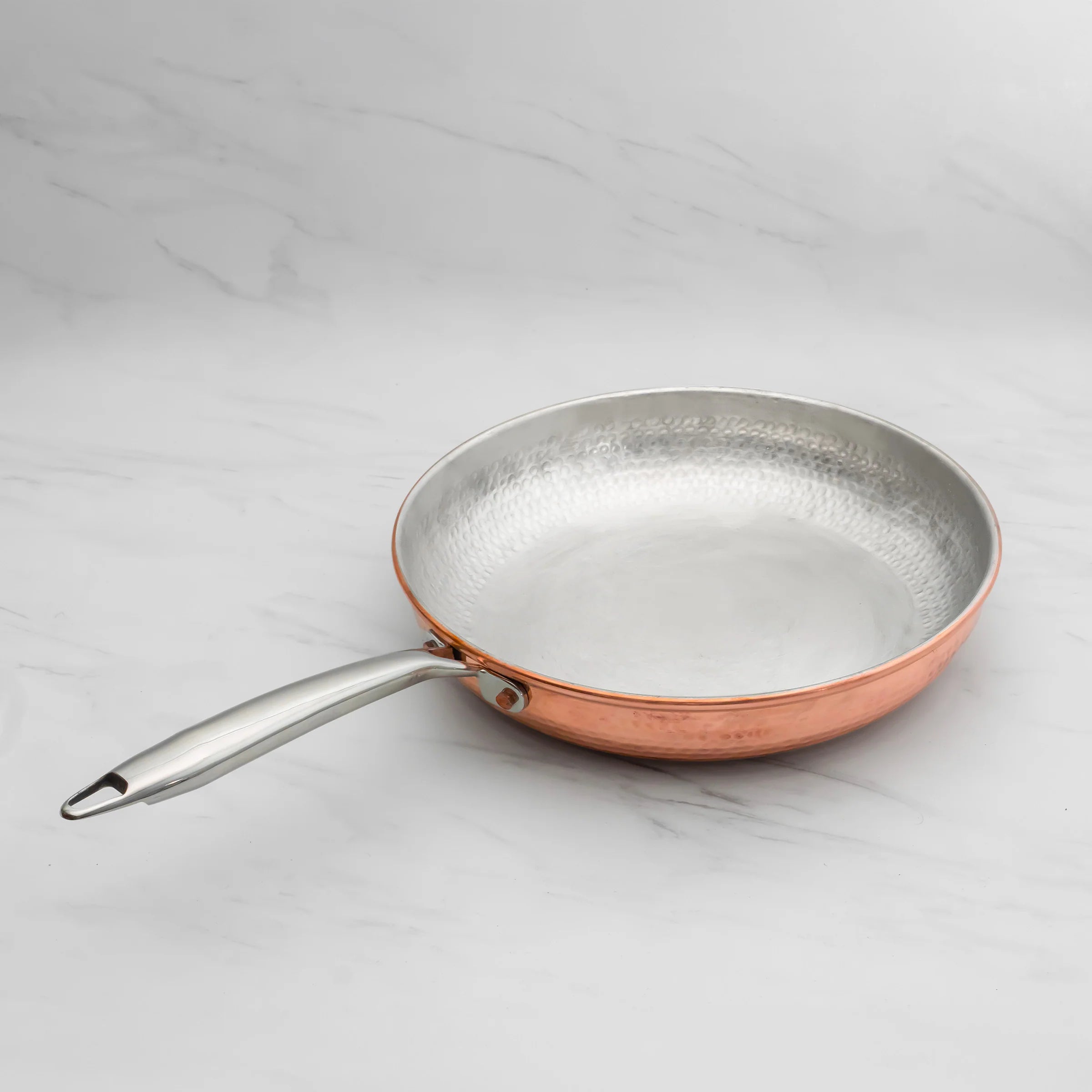 Health Smith Pure Copper Saute Pan with Heat Resistant Handle for Cooking – Tin Coated (Kalai)