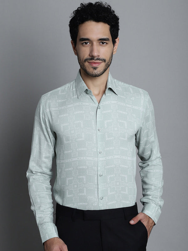 Men's Geomatric Printed Formal Shirts