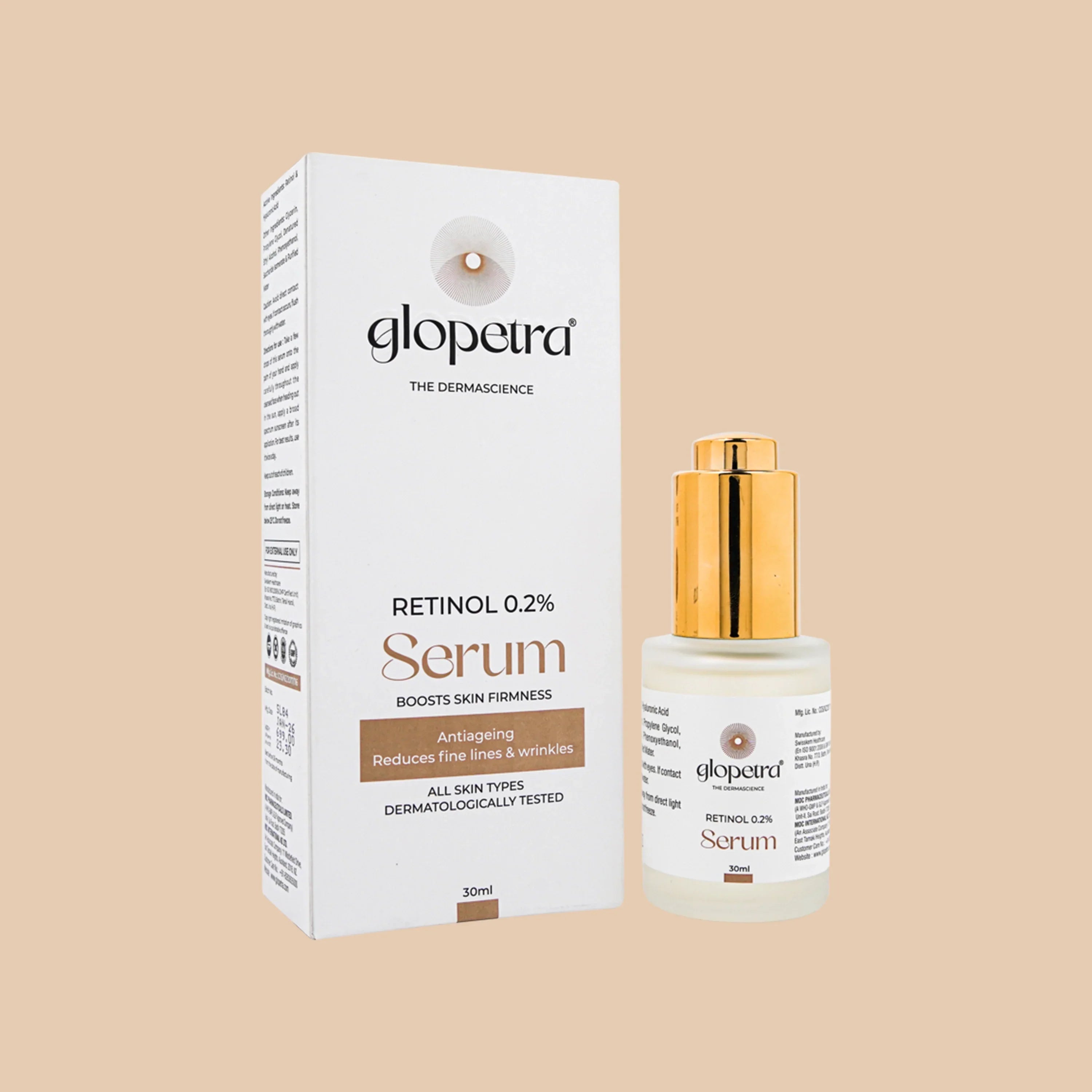 Glopetra Retinol 0.2% - Anti Ageing Serum For Face