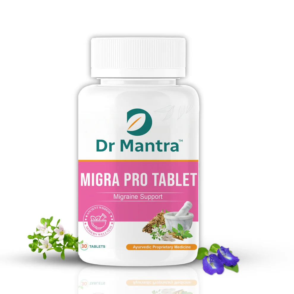 Dr Mantra Migra Pro Tablets for Headache & Migraine Attacks| 30 Tablets