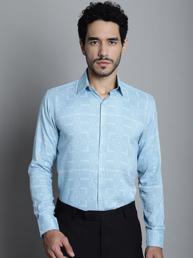 Men's Geomatric Printed Formal Shirts