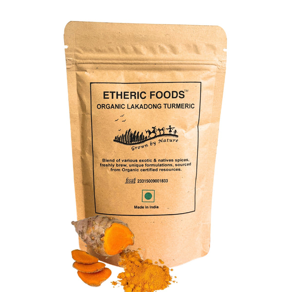 Etheric Foods Organic Lakadong Turmeric Powder 150 Gm (High Curcumin 9-12% II Meghalaya Turmeric II Turmeric For Medicine) (150 gm)