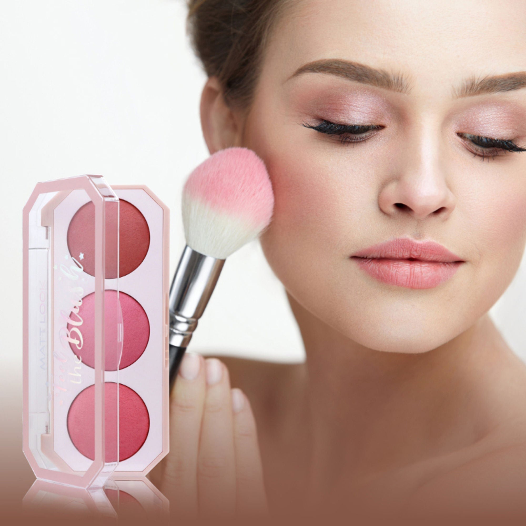 Matt Look Feel The Blush Baked Blush Trio Palette - 01 In The Nude