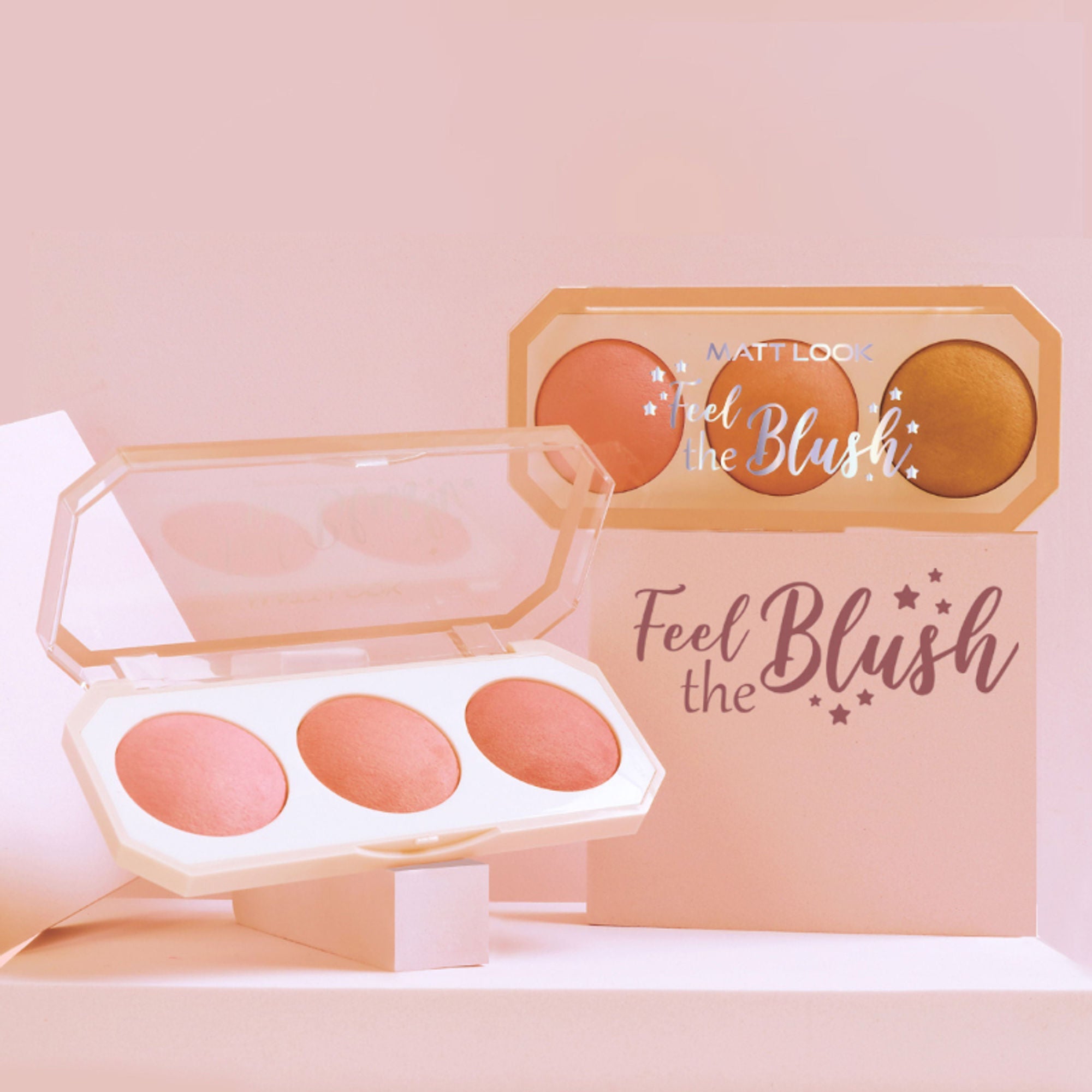 Matt Look Feel The Blush Baked Blush Trio Palette - 01 In The Nude