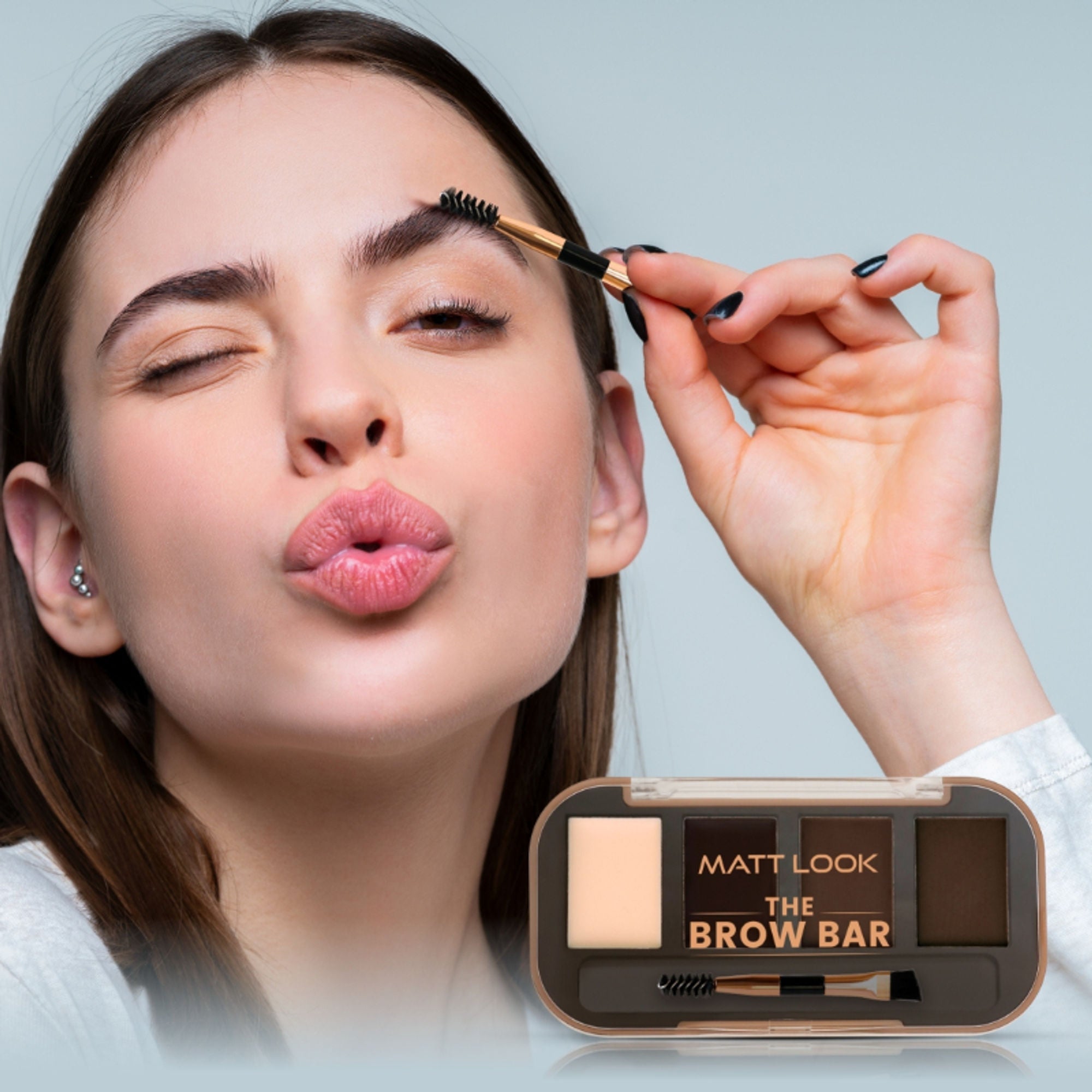 Matt Look The Brow Bar Eyebrow Enhancer Eyeshadow Palette - Natural 02