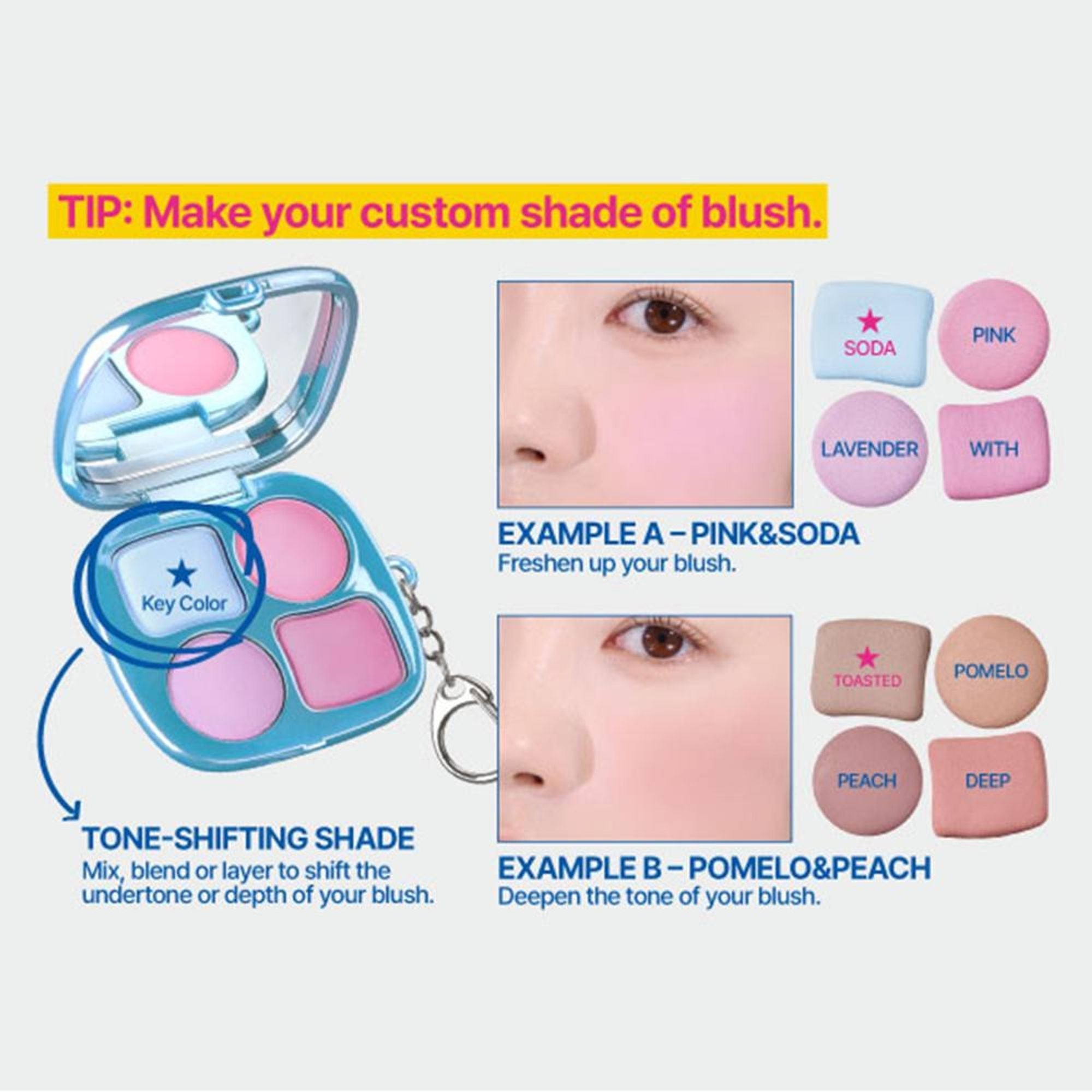 fwee Pocket Cheek Palette - CP03 PomeloNPeach