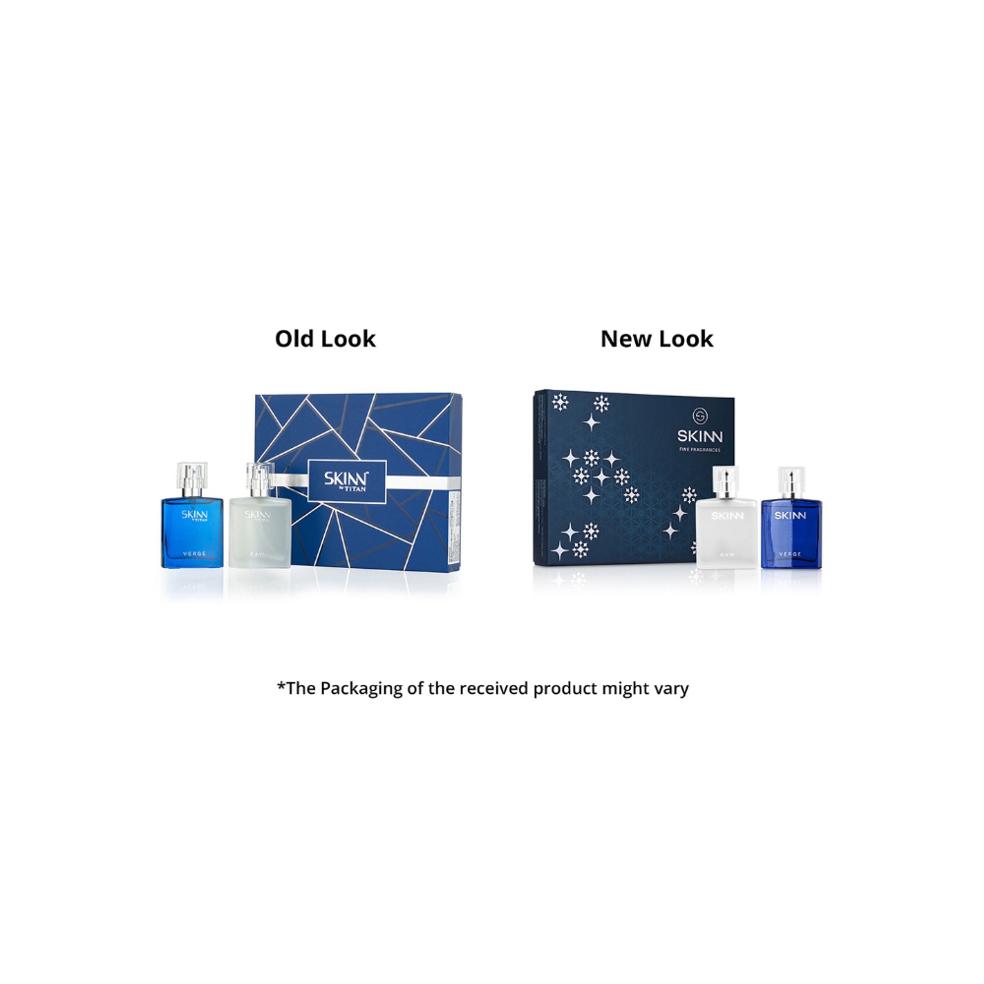 Skinn By Titan Raw and Verge Perfume Giftset 25ml each - Gift for Him