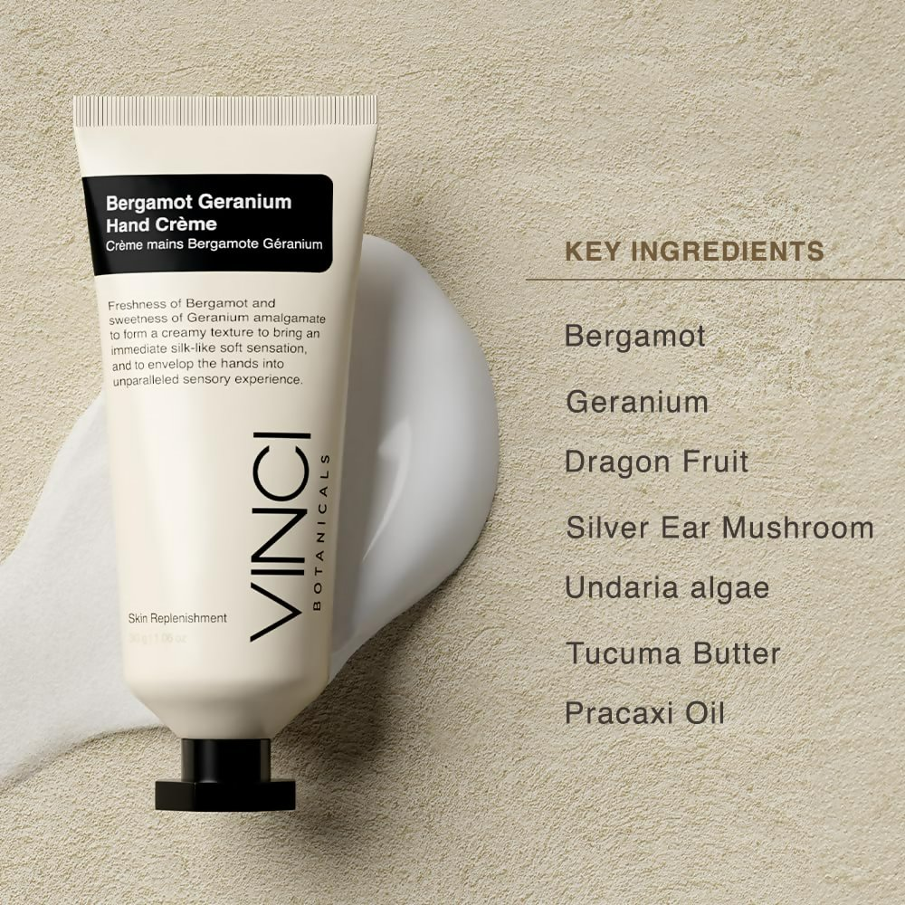 Vinci Botanicals Bergamot Geranium Hand Creme