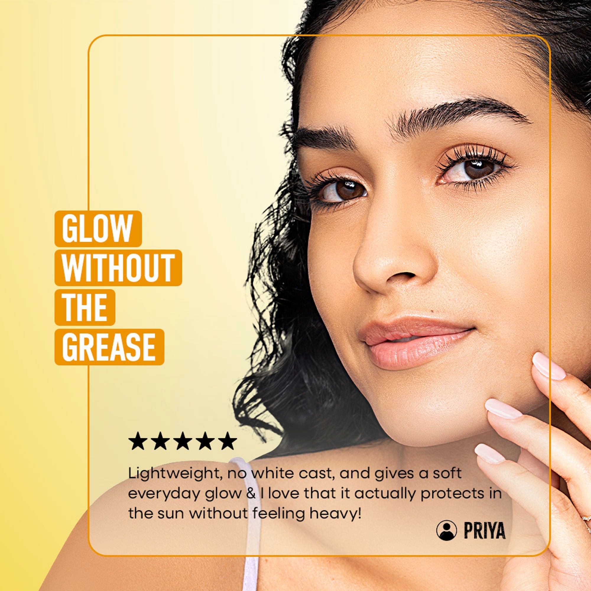Nykaa Naturals SUNKISSED GLOW Invisible Sunscreen Gel SPF 50 PA++++ with Niacinamide and Vitamin C