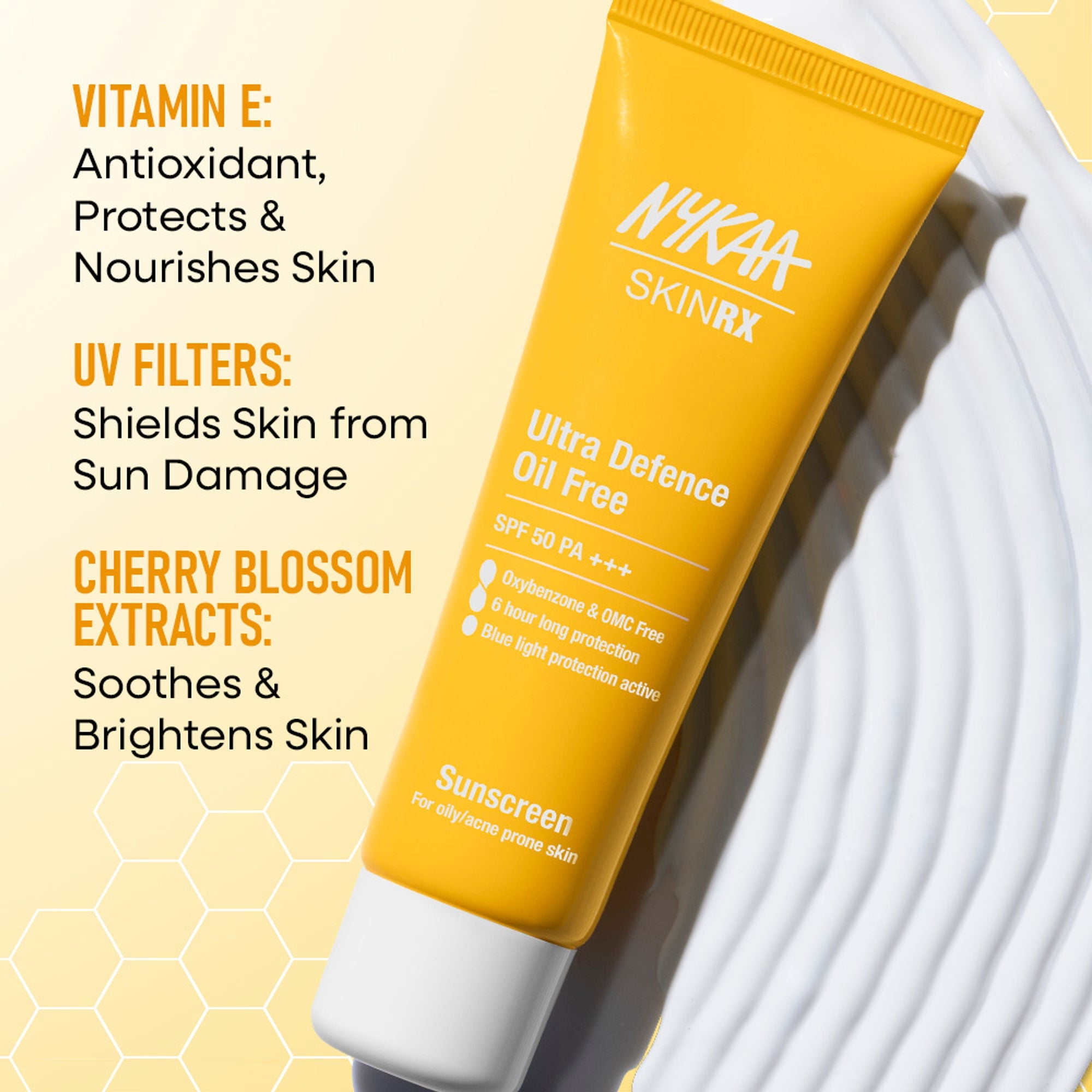 Nykaa SKINRX Ultra Defence Oil-Free Sunscreen for Lightweight, Non-Greasy, No White Cast