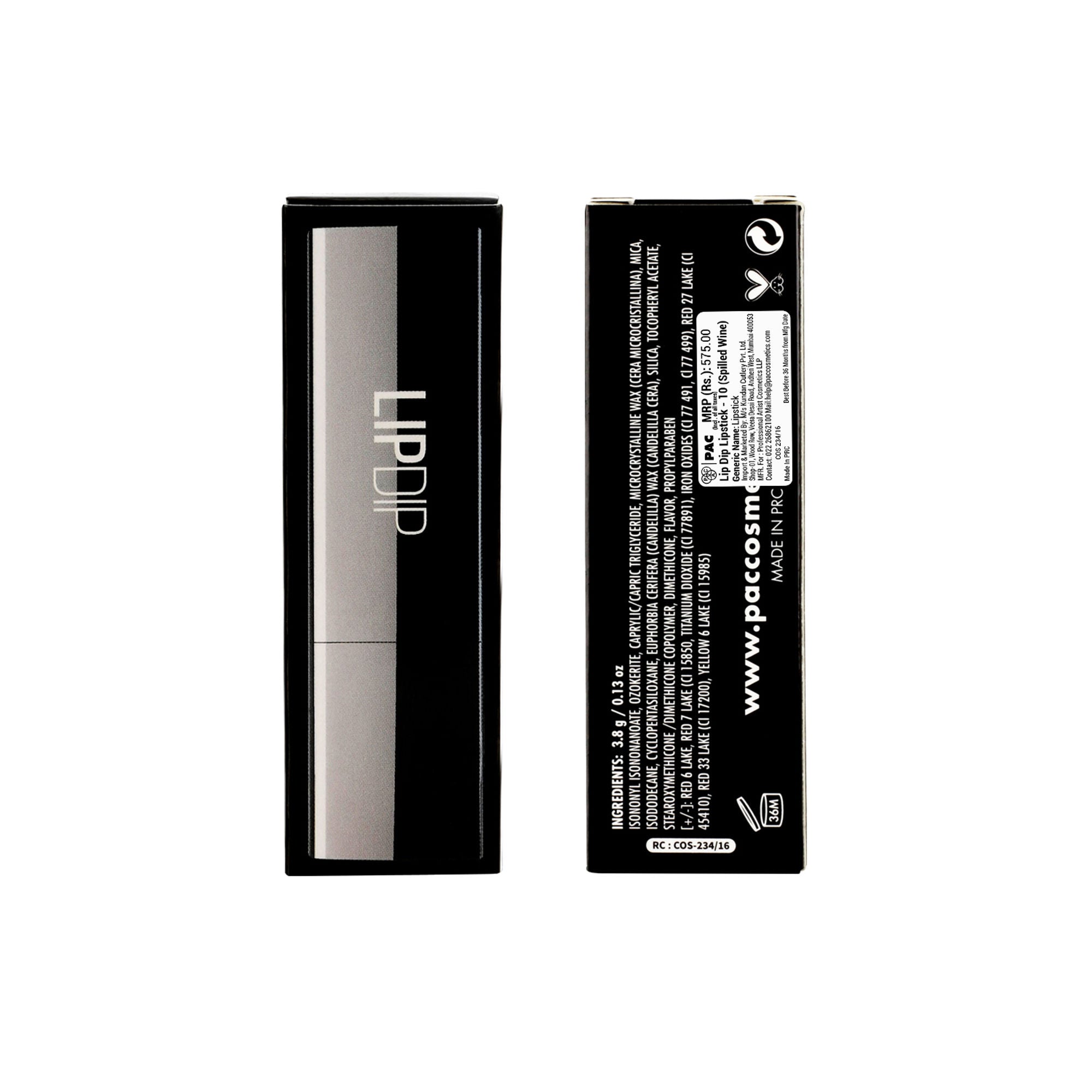 PAC Studio Lip Dip Lipstick - 10 Spilled Wine