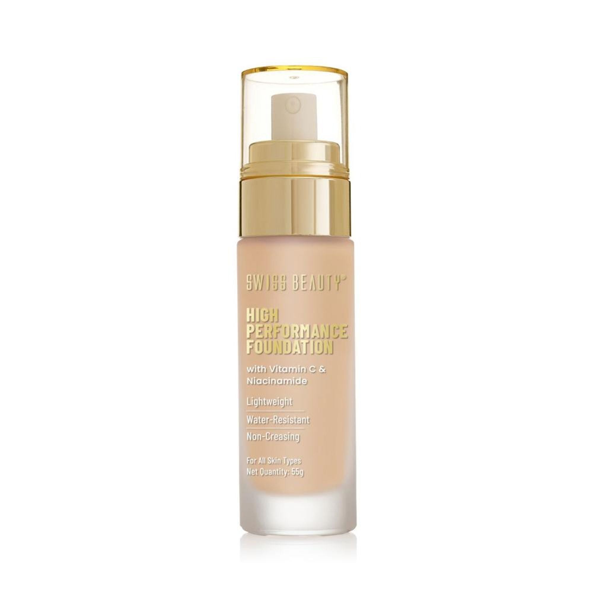 Swiss Beauty High Performance Foundation With Vitamin C & Niacinamide Light-Weight - 04 Natural Nude