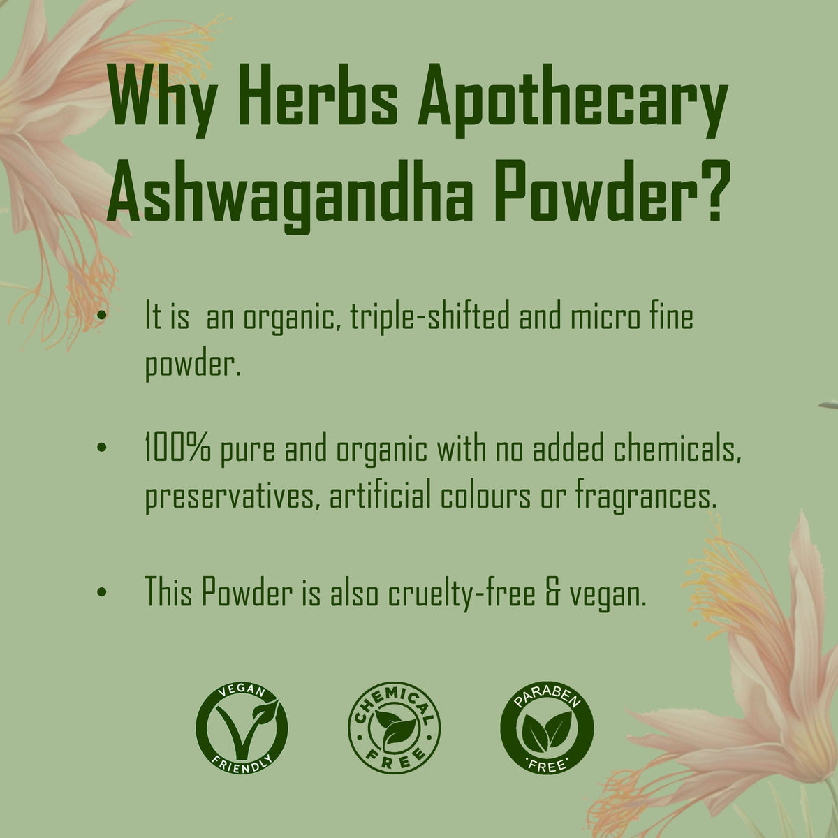 Zenvista Herbs Apothecary Ashwagandha Powder