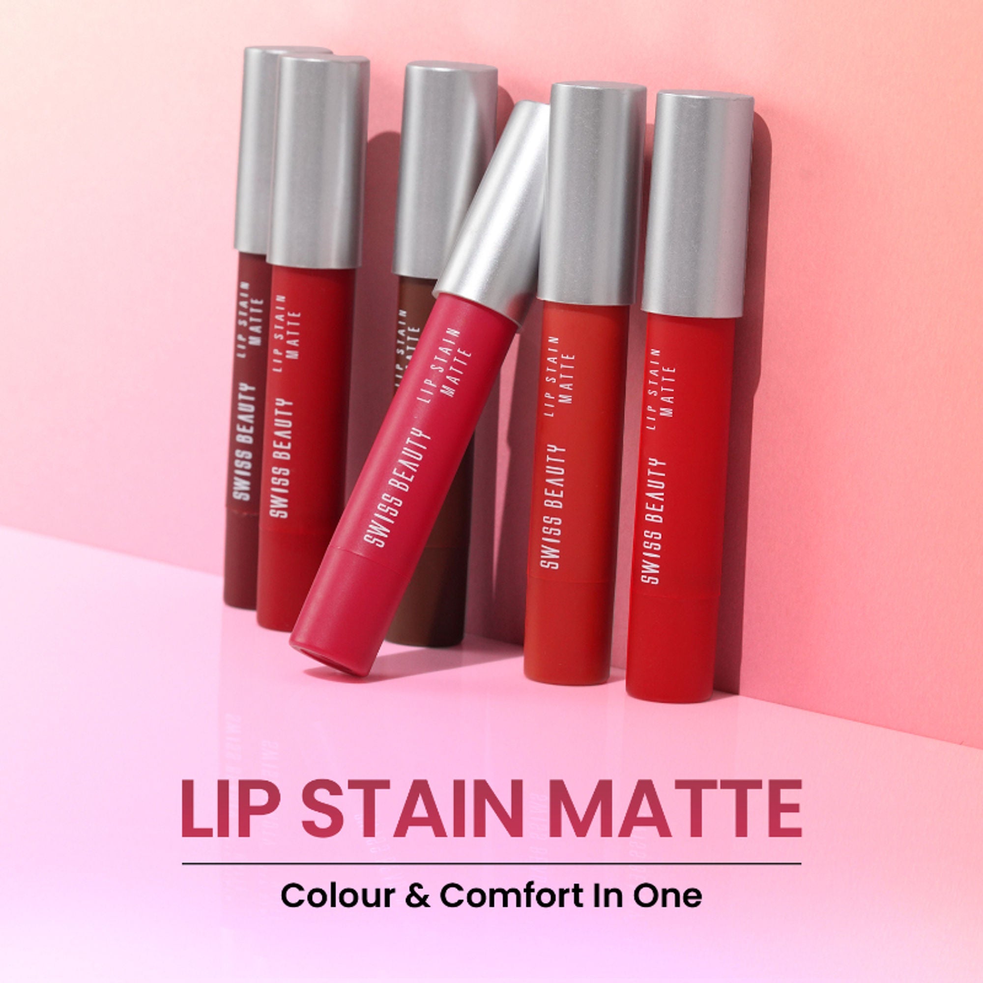 Swiss Beauty Lip Stain Matte Lipstick - 222 Hot Nude
