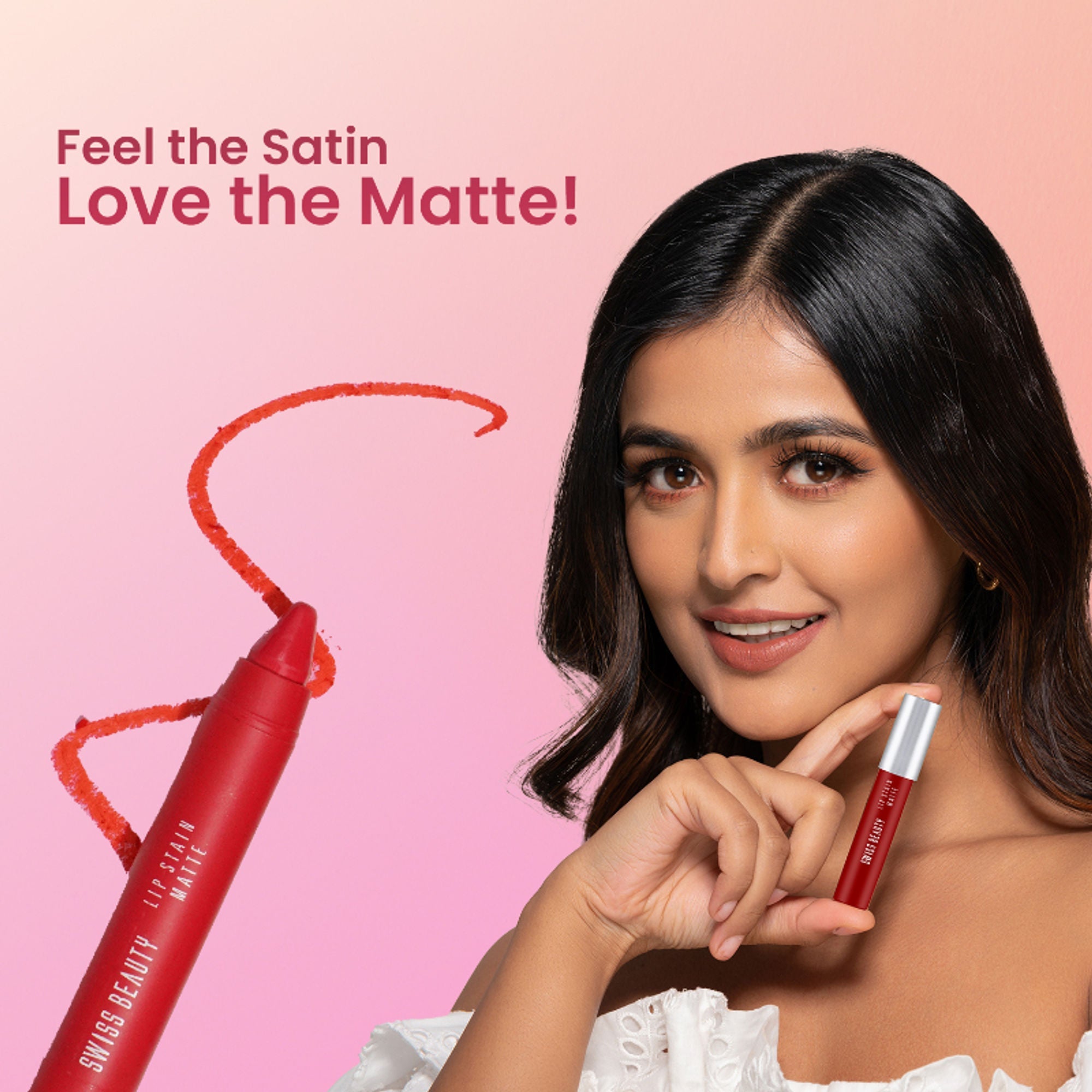 Swiss Beauty Lip Stain Matte Lipstick - 222 Hot Nude