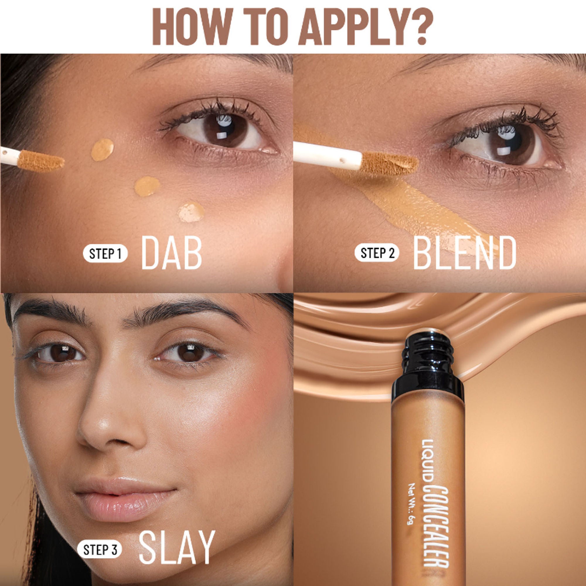 Swiss beauty Full Coverage Liquid Concealer With Jojoba Oil - 04 Medium Beige
