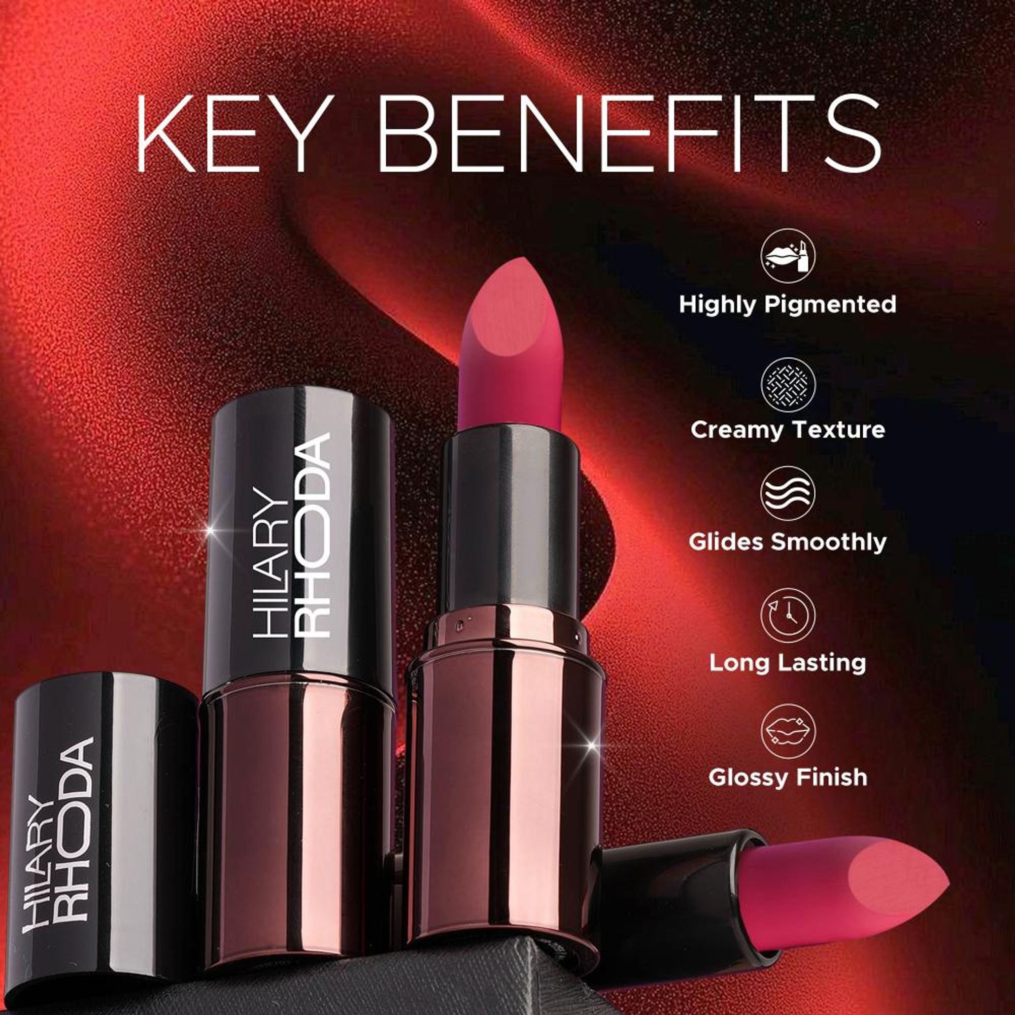 Hilary Rhoda Creamy Touch Lipstick - Pink Punch 05