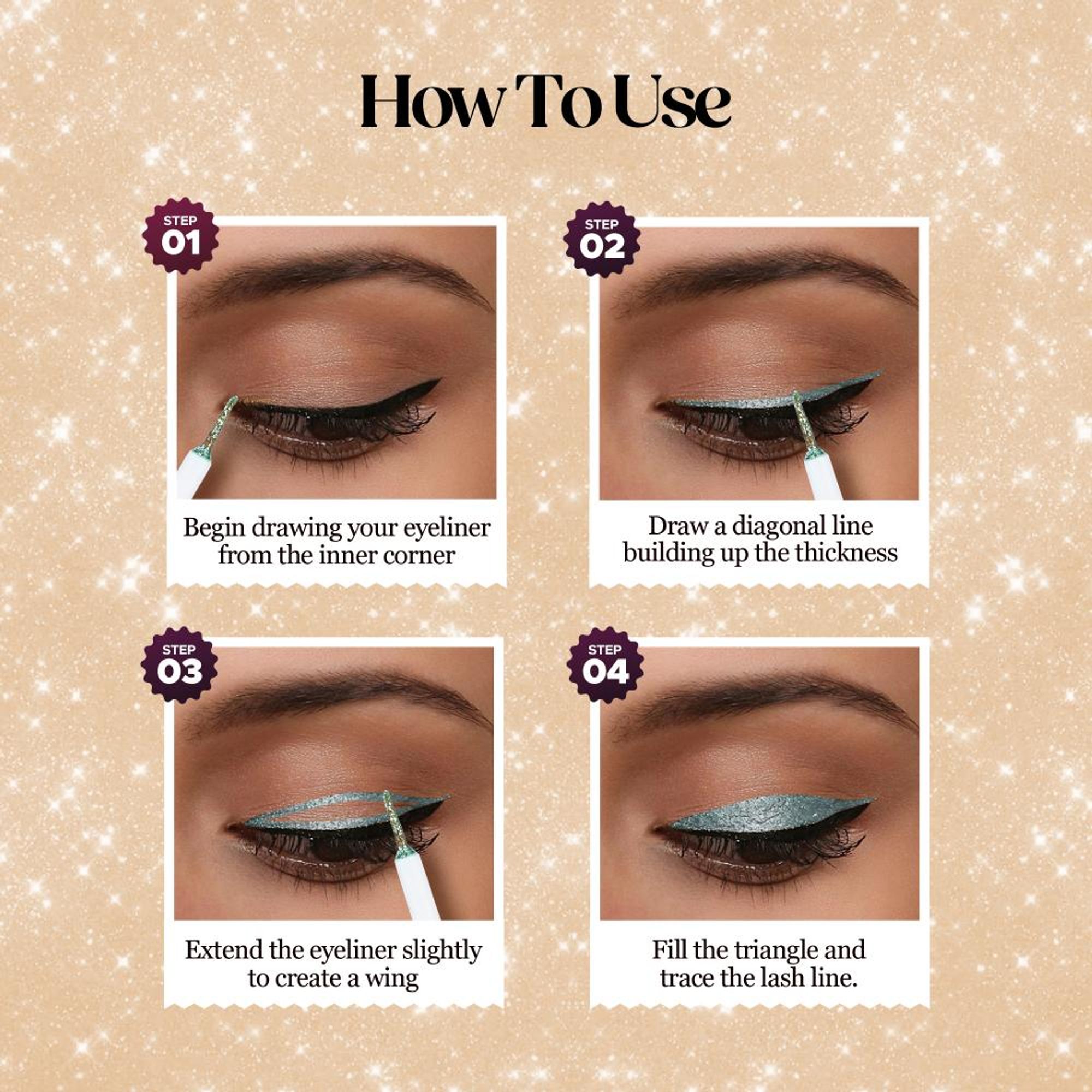 Hilary Rhoda Showstopper Glitter Eyeliner - Pearl Shine White 07