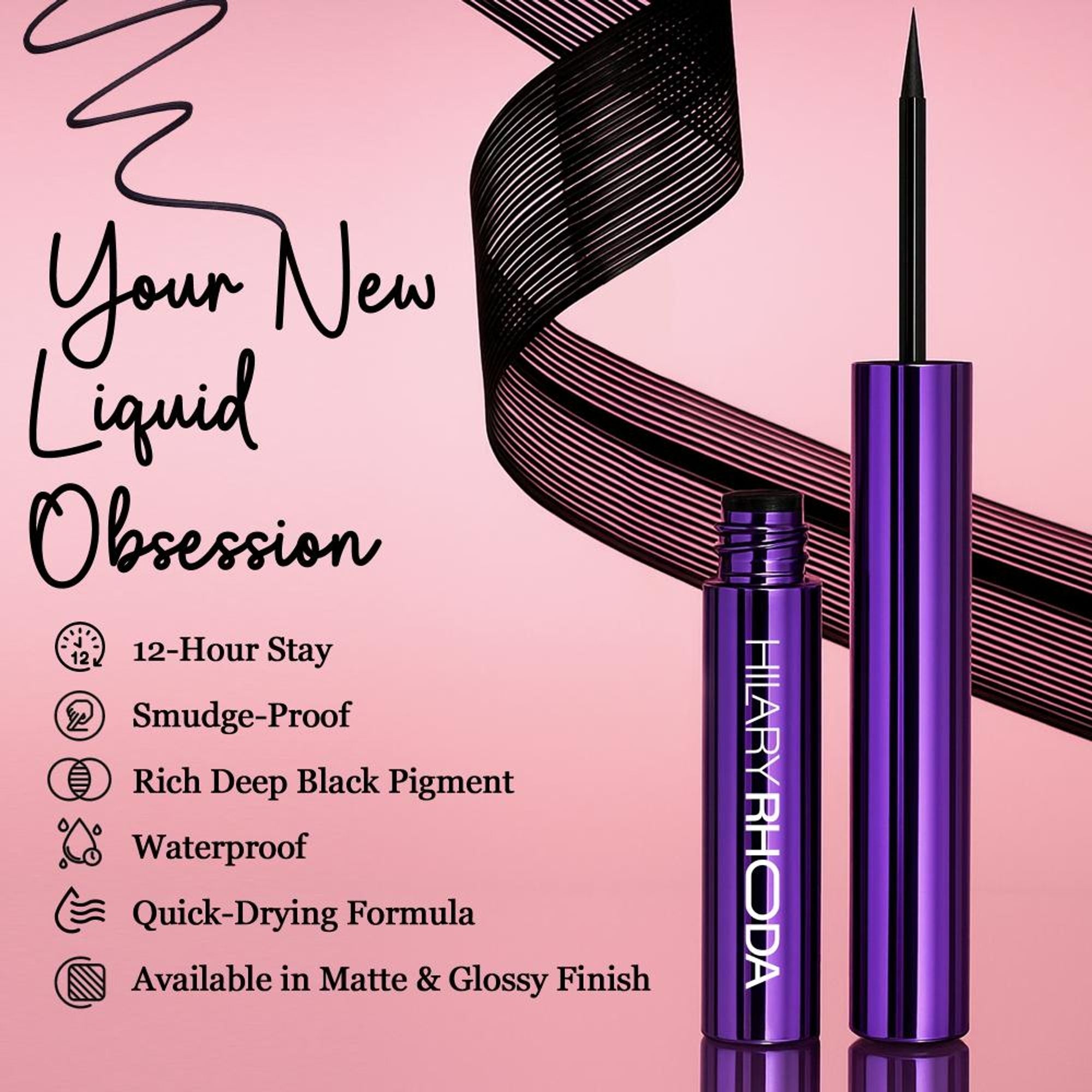 Hilary Rhoda Eye Callin' Liquid Waterproof Eyeliner - Matte 01