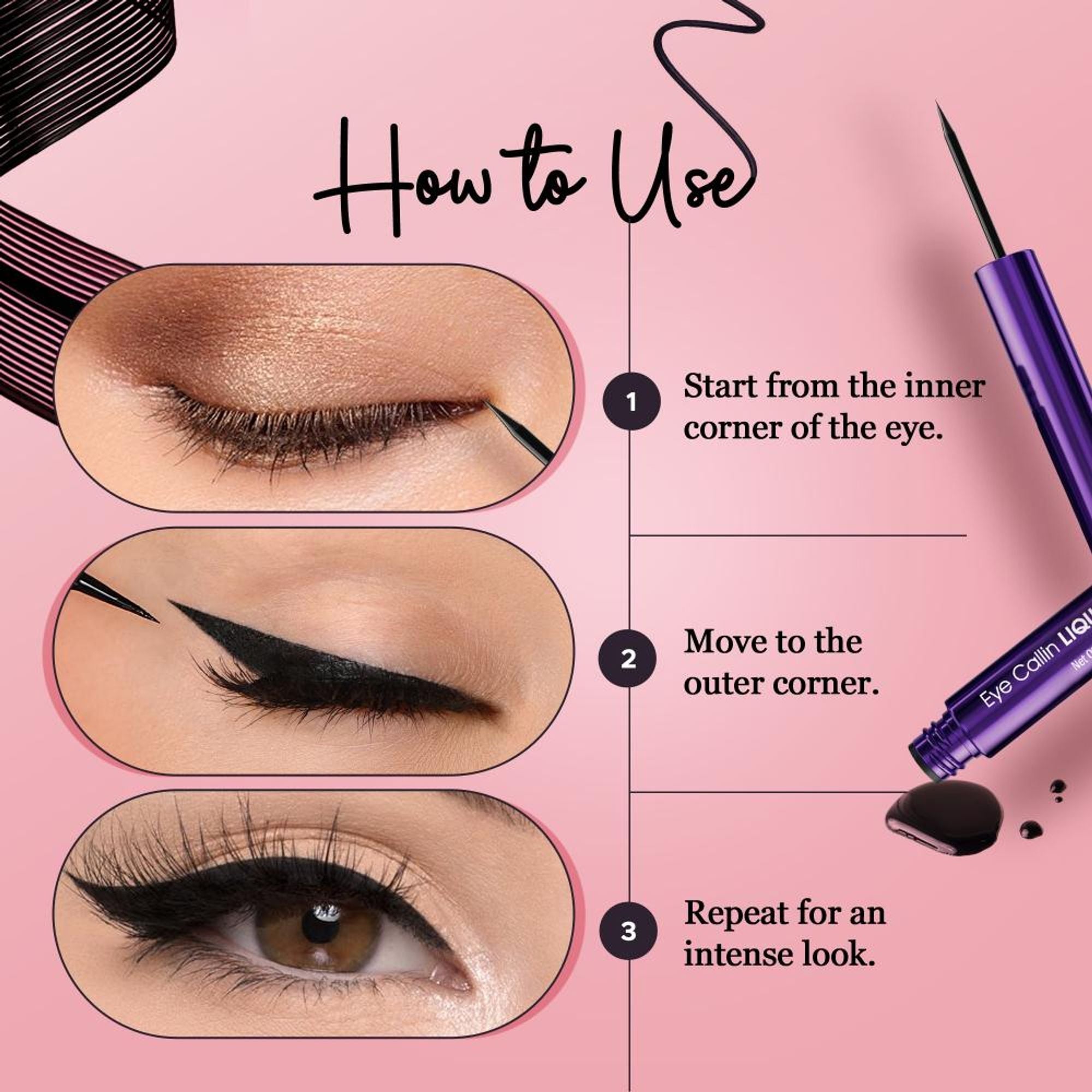 Hilary Rhoda Eye Callin' Liquid Waterproof Eyeliner - Matte 01