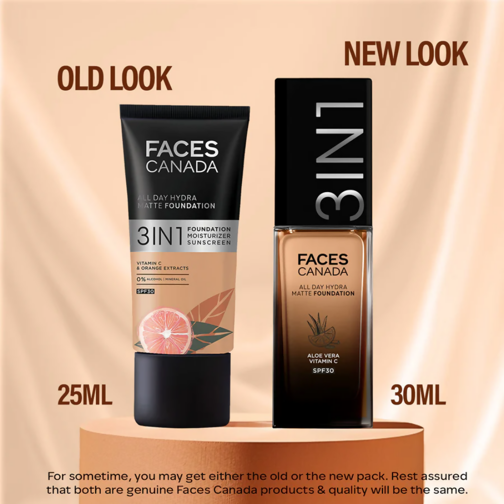 Faces Canada All Day Hydra Matte 3 in 1 Foundation - Medium Natural 022