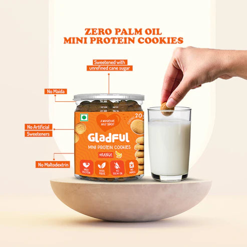 Gladful Orange Protein Mini Cookies