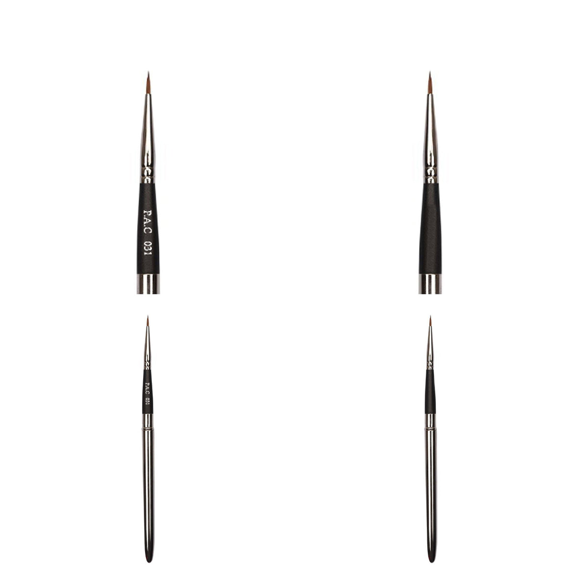 PAC Studio Eyeliner Brush 031 - Precise Liner Brush for Sharp Graphic Liners, Handle Turns into a Cap