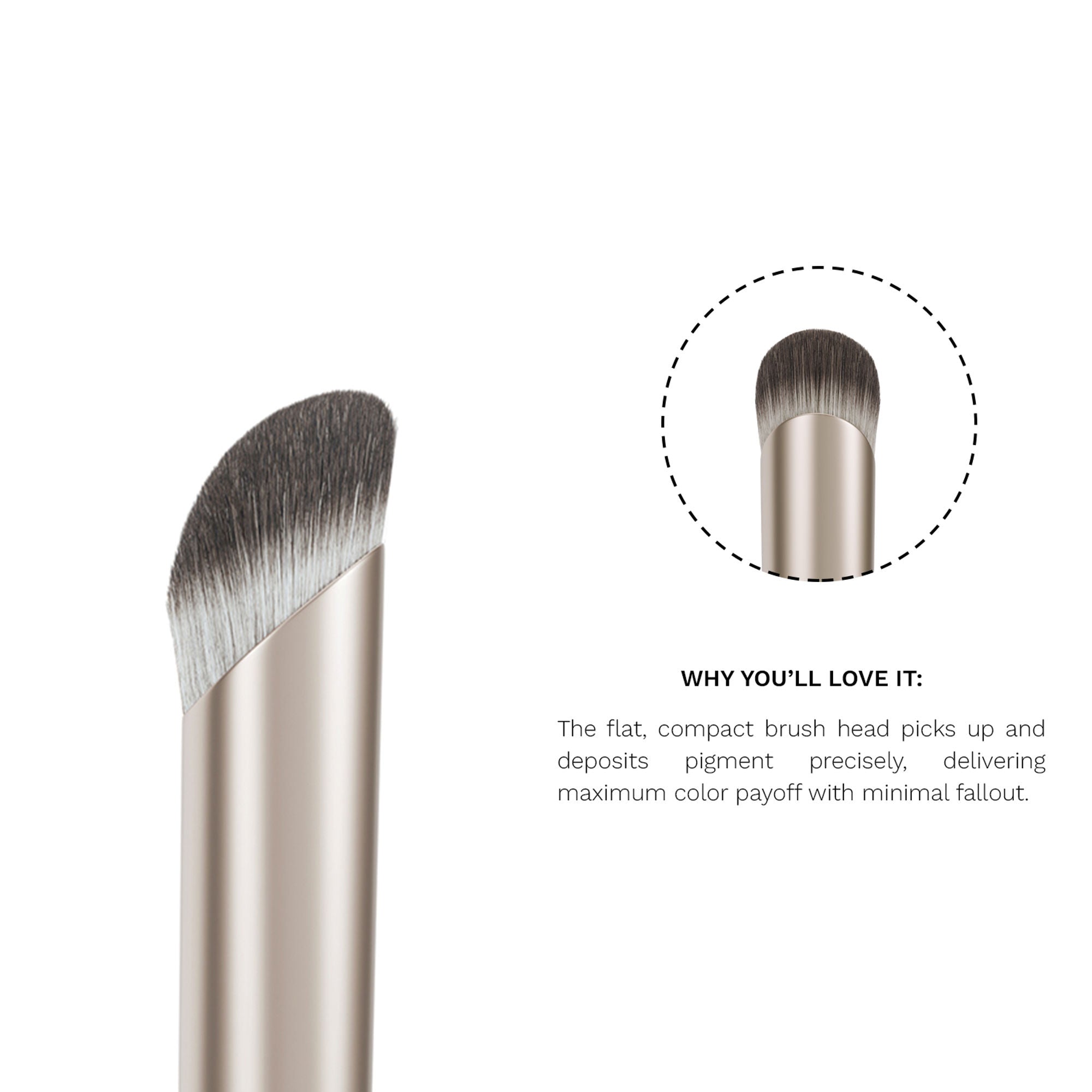 PAC Studio S12 Eyeshadow Packer Brush - Dome Shaped Ideal for Detailed Application, Works with all Formulas