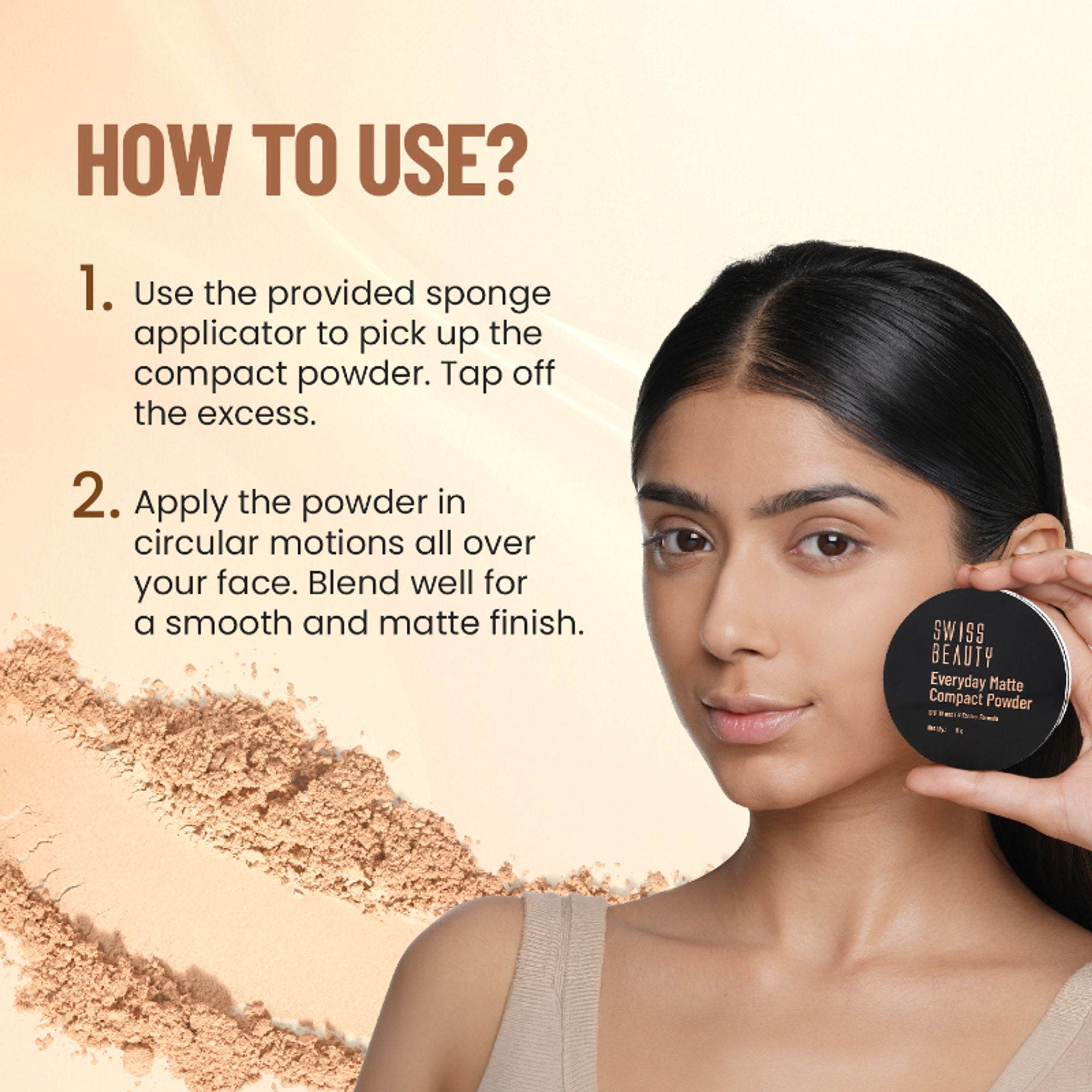 Swiss Beauty Everyday Matte Compact - 3 Vanilla
