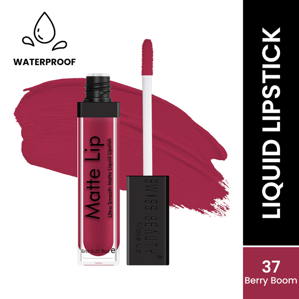 Swiss Beauty Ultra Smooth Matte Liquid Lipstick - 37 Berry Boom