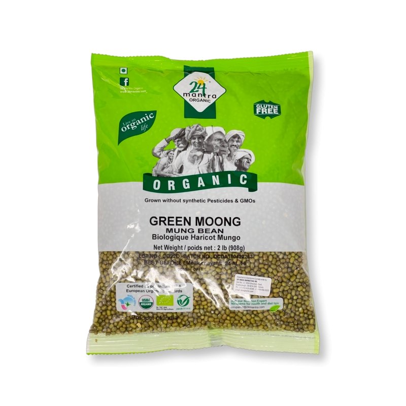 24 Mantra Organic Green Moong (Mung Bean) 2lb