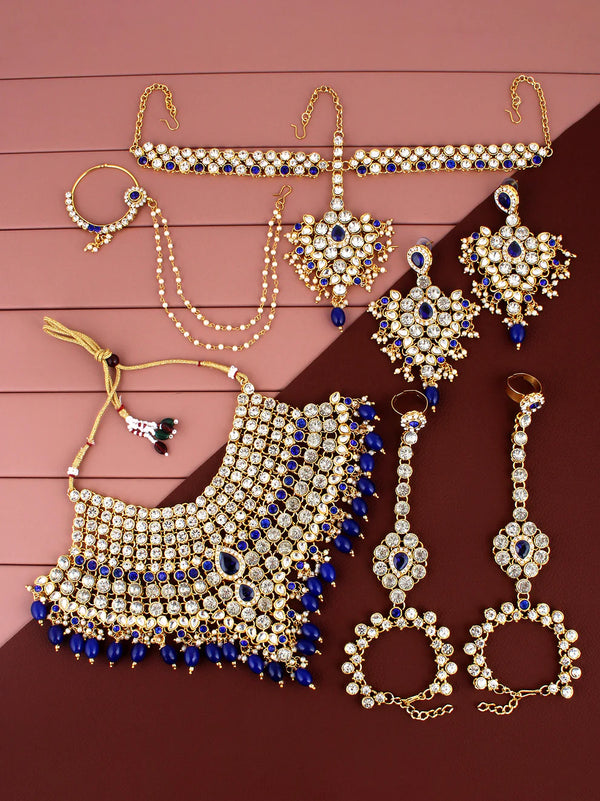 Tehzeeb Creation Bridal Set with sheeshpatti for Girls & Women THZ384