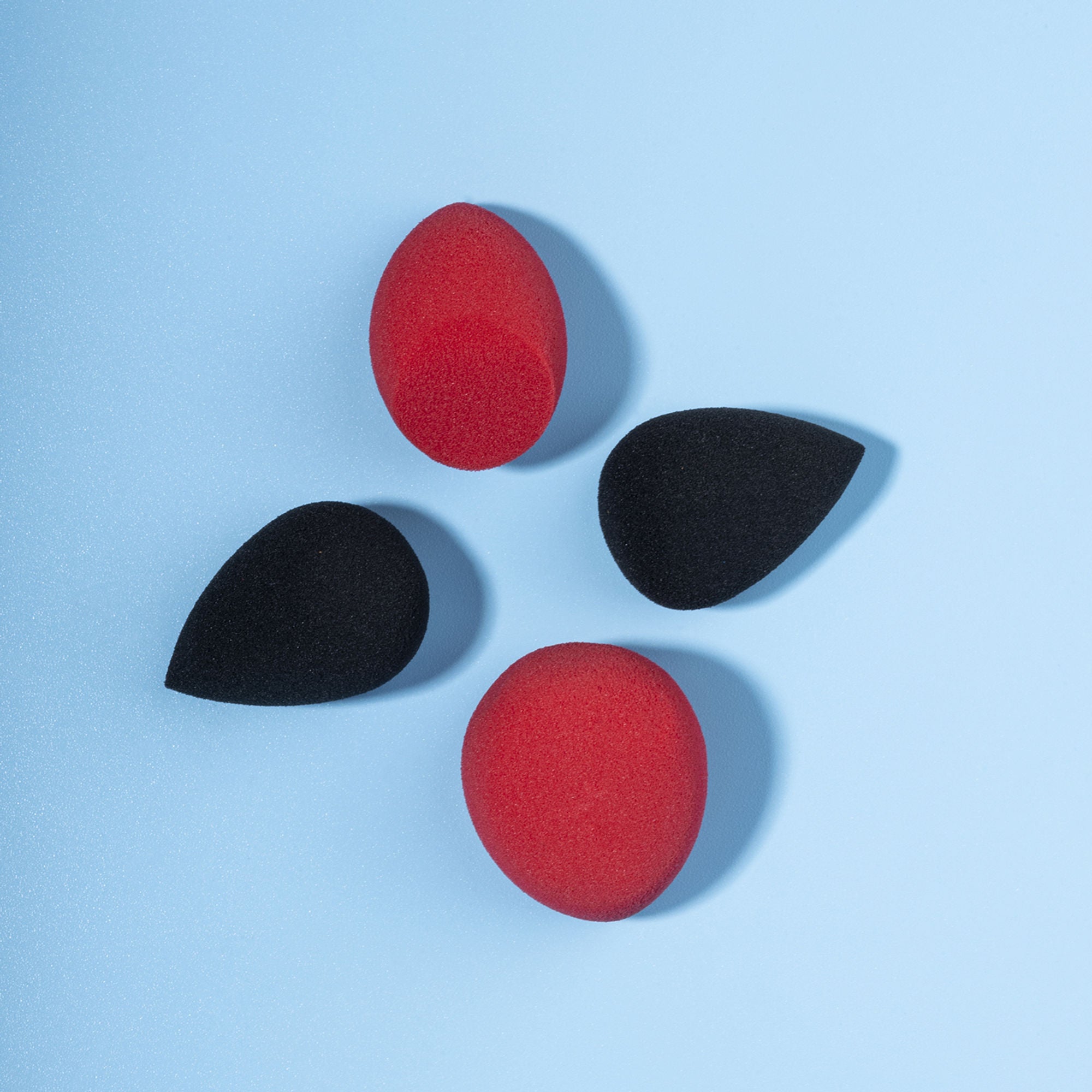 PAC Studio Beauty Blender Sponge (Mini) (4 Pcs) (Red + Black) (Mix)