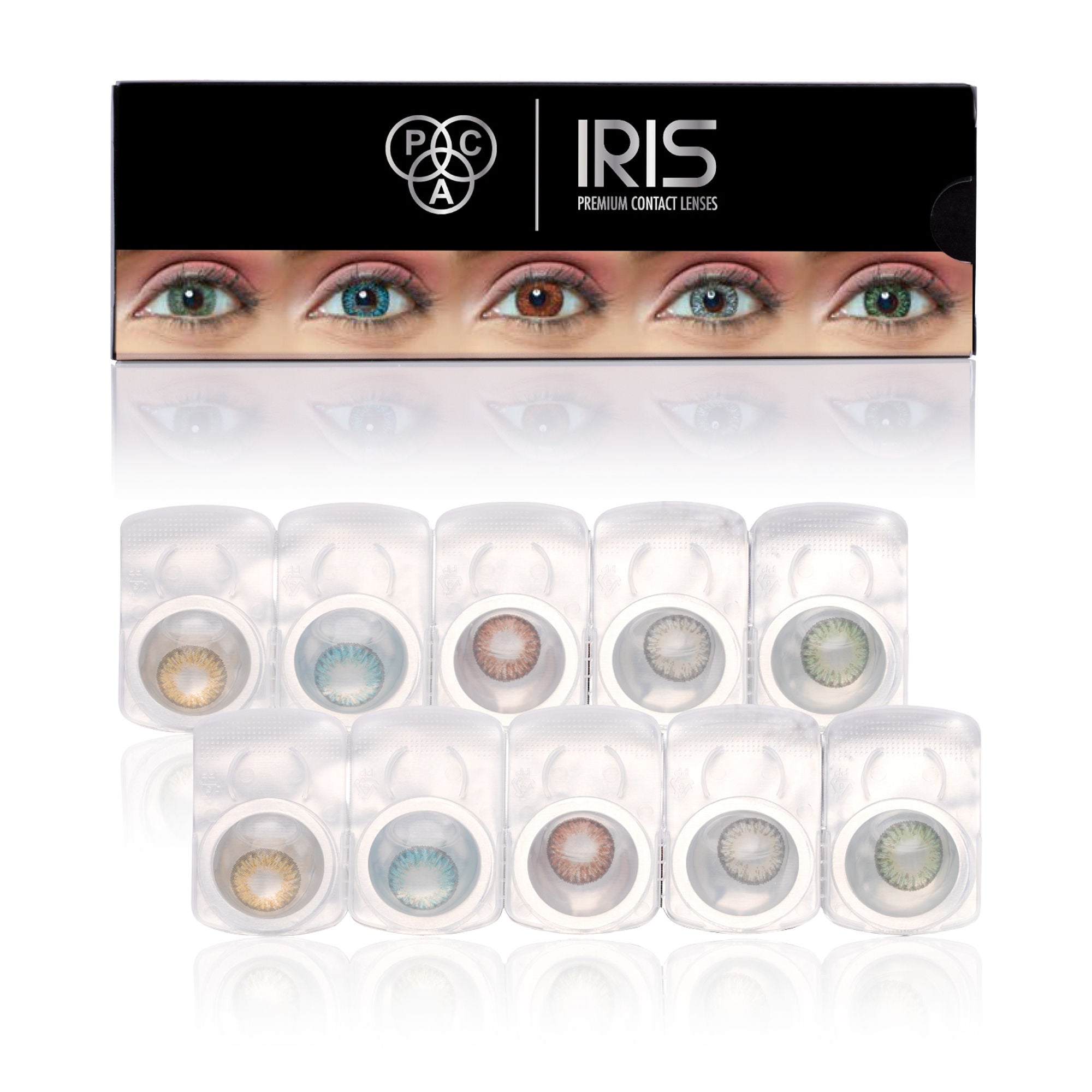 PAC Studio IRIS Premium Contact Lenses Mix - Comfortable Natural Looking, 1 Day Wear, Non-Irritating