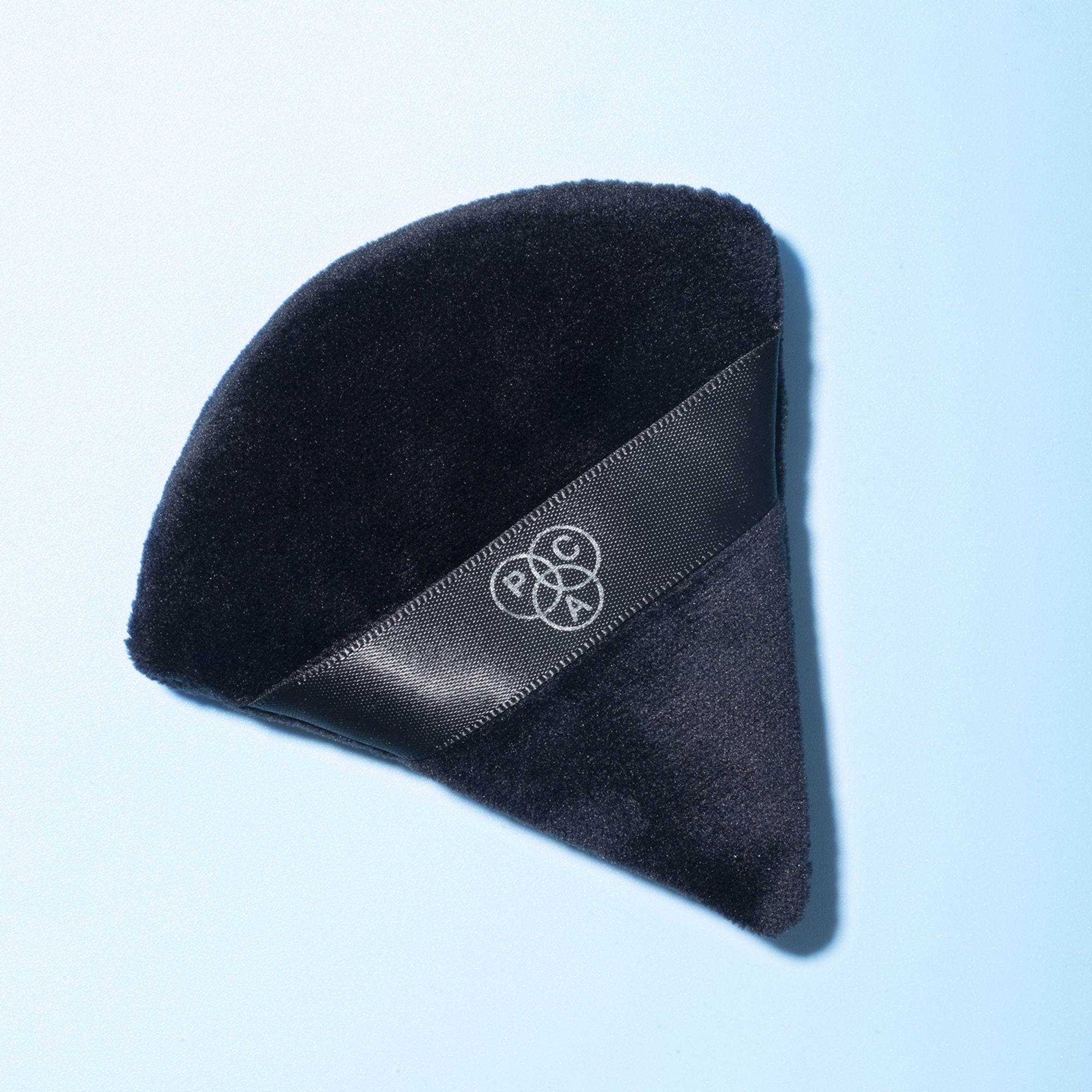 PAC Studio Pocket Puff Black - Medium Size, 99% Soft Natural Cotton, Less Product Wastage, Even Application